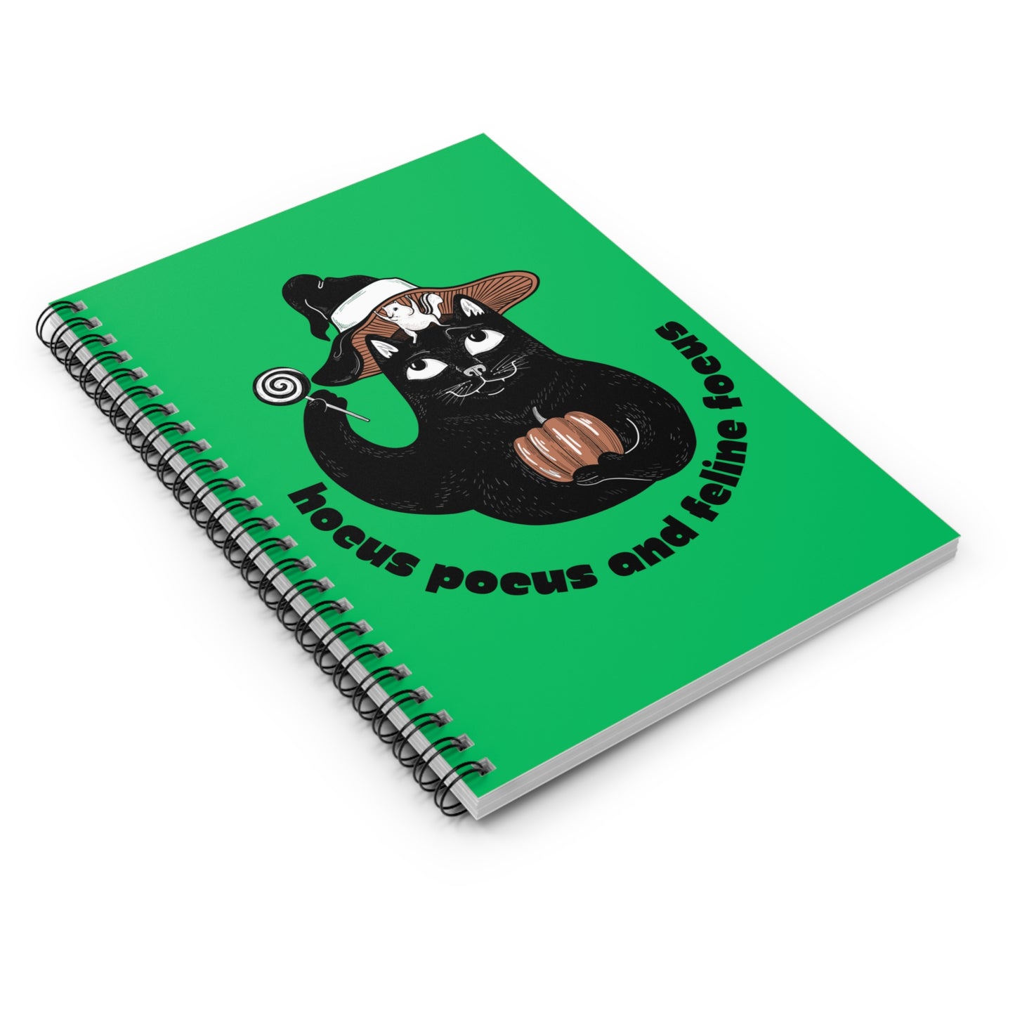 Black Cat Notebook, Hocus Pocus Notebook, Halloween Notebook, Hocus Pocus Journal, Witch Journal, Witches Cat Notebook, Autumn Stationery