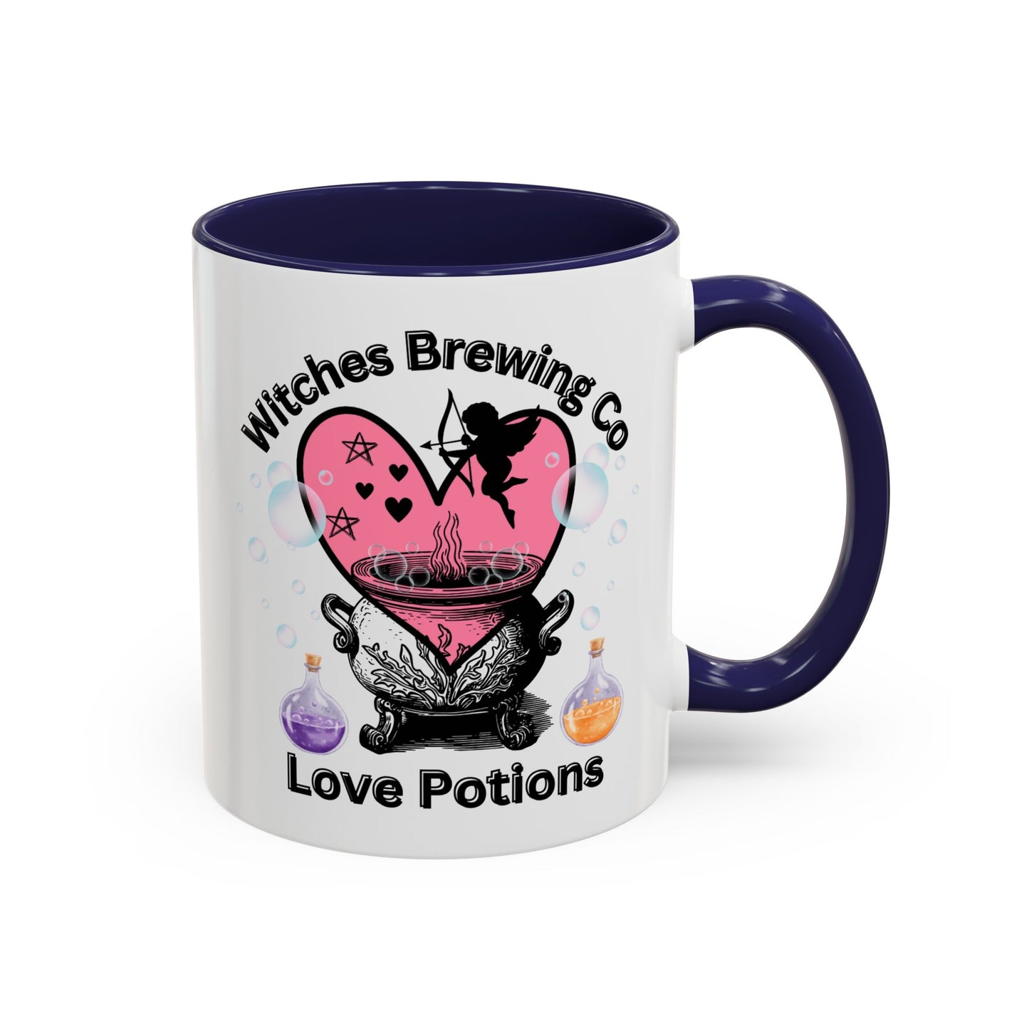 Witches Brewing Co Love Potions Mug | Witchcraft Coffee Mug | Witchy Anniversary Valentine’s Day Gift | Cupid Mug | Pagan Spells Tea Cup