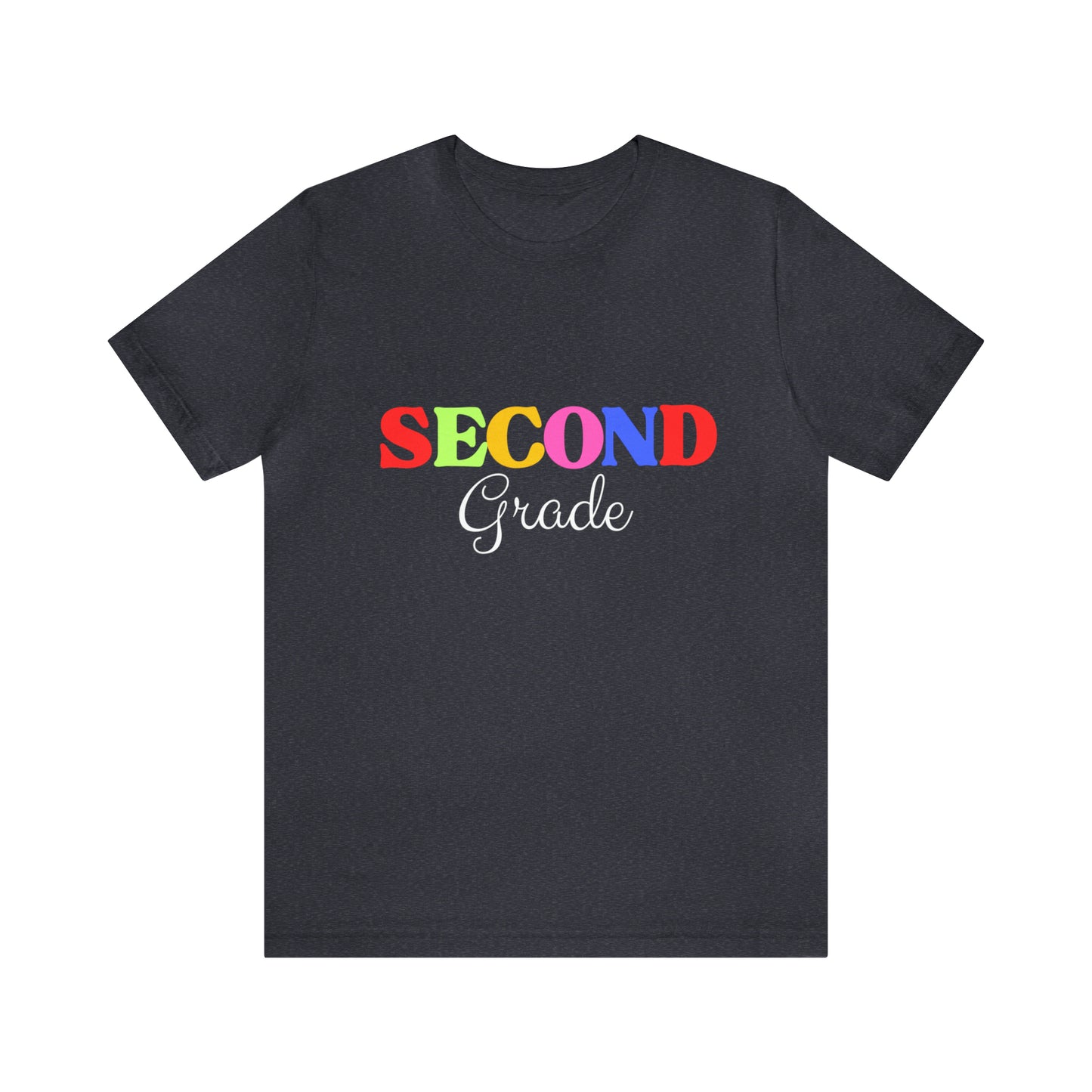 Second Grade Teacher T-Shirt, Rainbow Second Grade Teacher Shirt, 2nd Grade Teacher Shirt, Elementary Teacher Shirt, Elementary School Tee