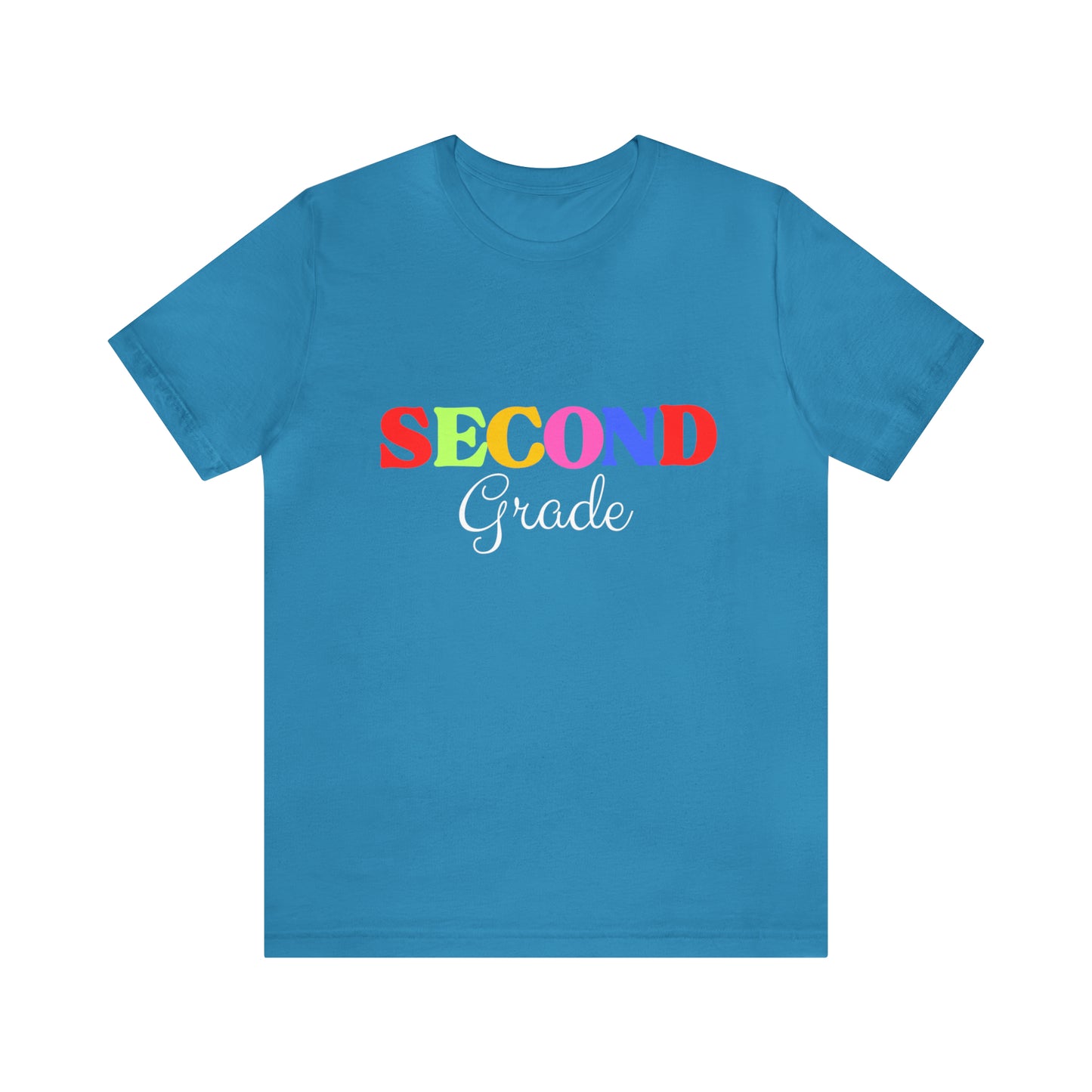 Second Grade Teacher T-Shirt, Rainbow Second Grade Teacher Shirt, 2nd Grade Teacher Shirt, Elementary Teacher Shirt, Elementary School Tee