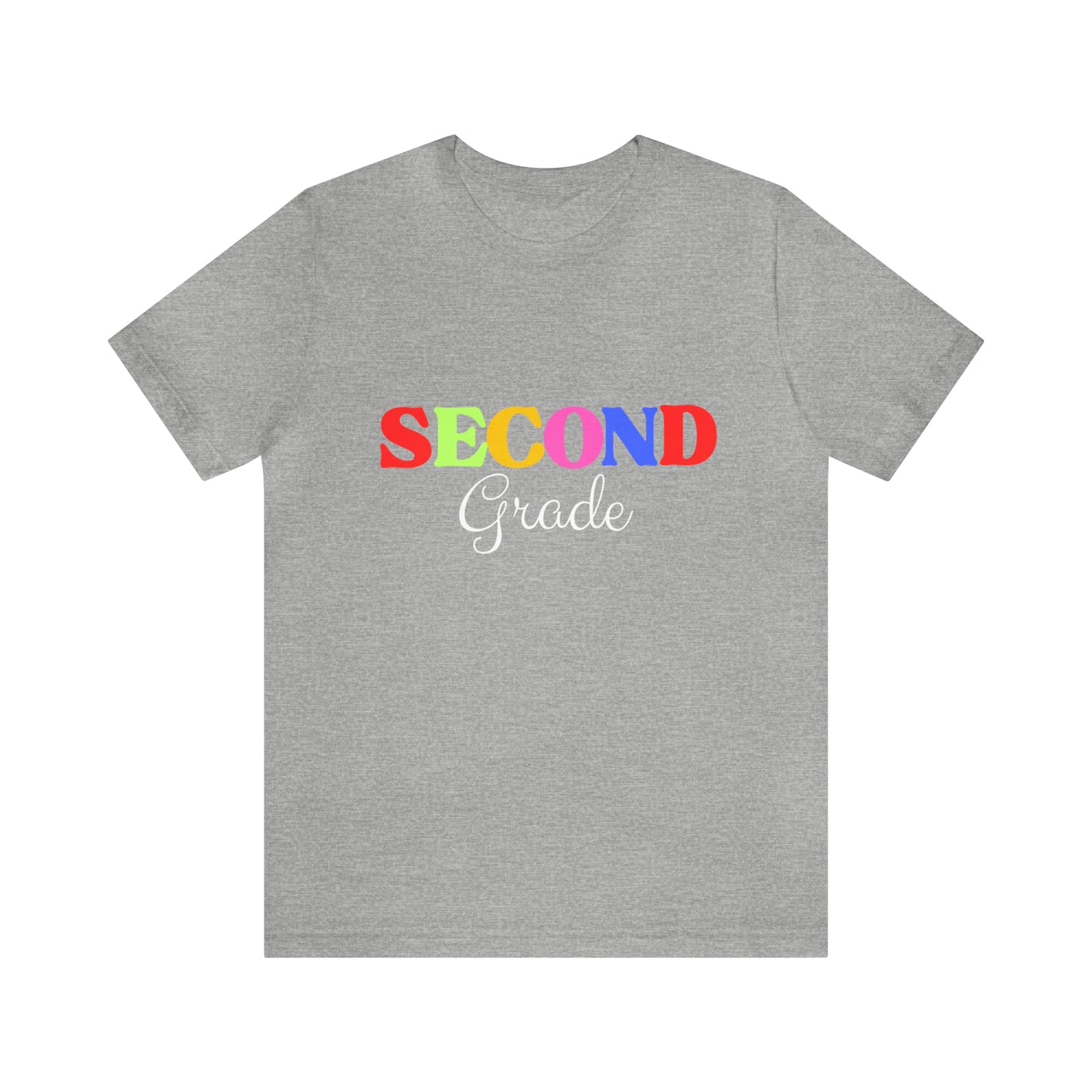 Second Grade Teacher T-Shirt, Rainbow Second Grade Teacher Shirt, 2nd Grade Teacher Shirt, Elementary Teacher Shirt, Elementary School Tee