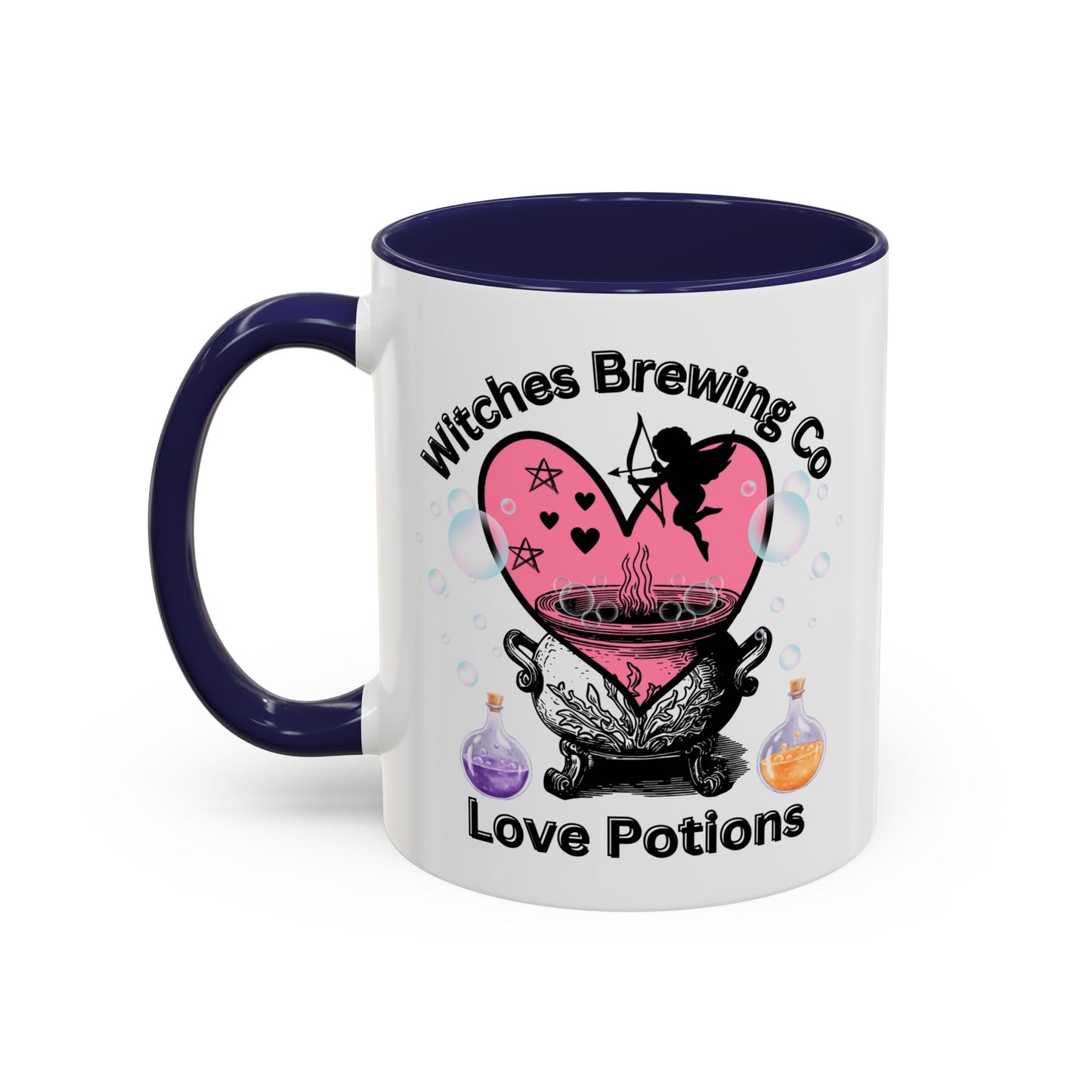 Witches Brewing Co Love Potions Mug | Witchcraft Coffee Mug | Witchy Anniversary Valentine’s Day Gift | Cupid Mug | Pagan Spells Tea Cup