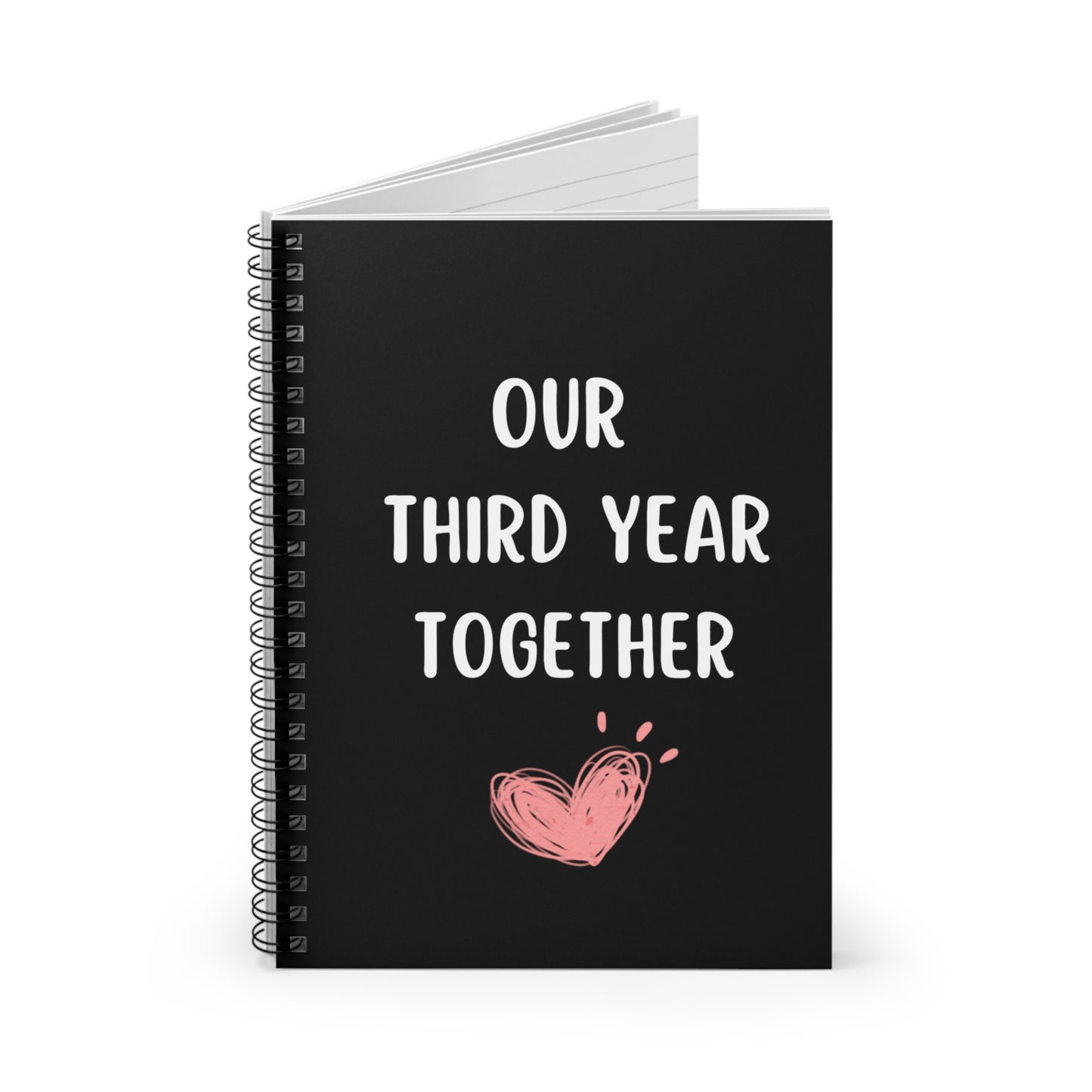 Our Third Year Together Journal Notebook, Third Anniversary Gift for Boyfriend or Girlfriend, 3rd Year Together Notebook, Relationships