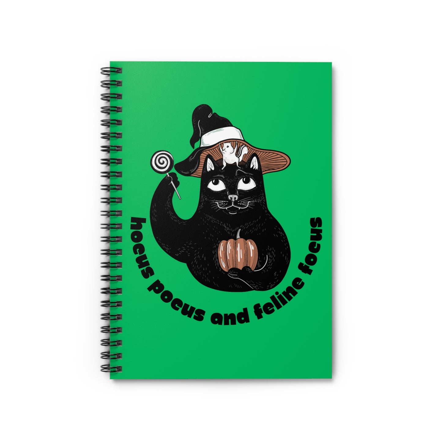 Black Cat Notebook, Hocus Pocus Notebook, Halloween Notebook, Hocus Pocus Journal, Witch Journal, Witches Cat Notebook, Autumn Stationery