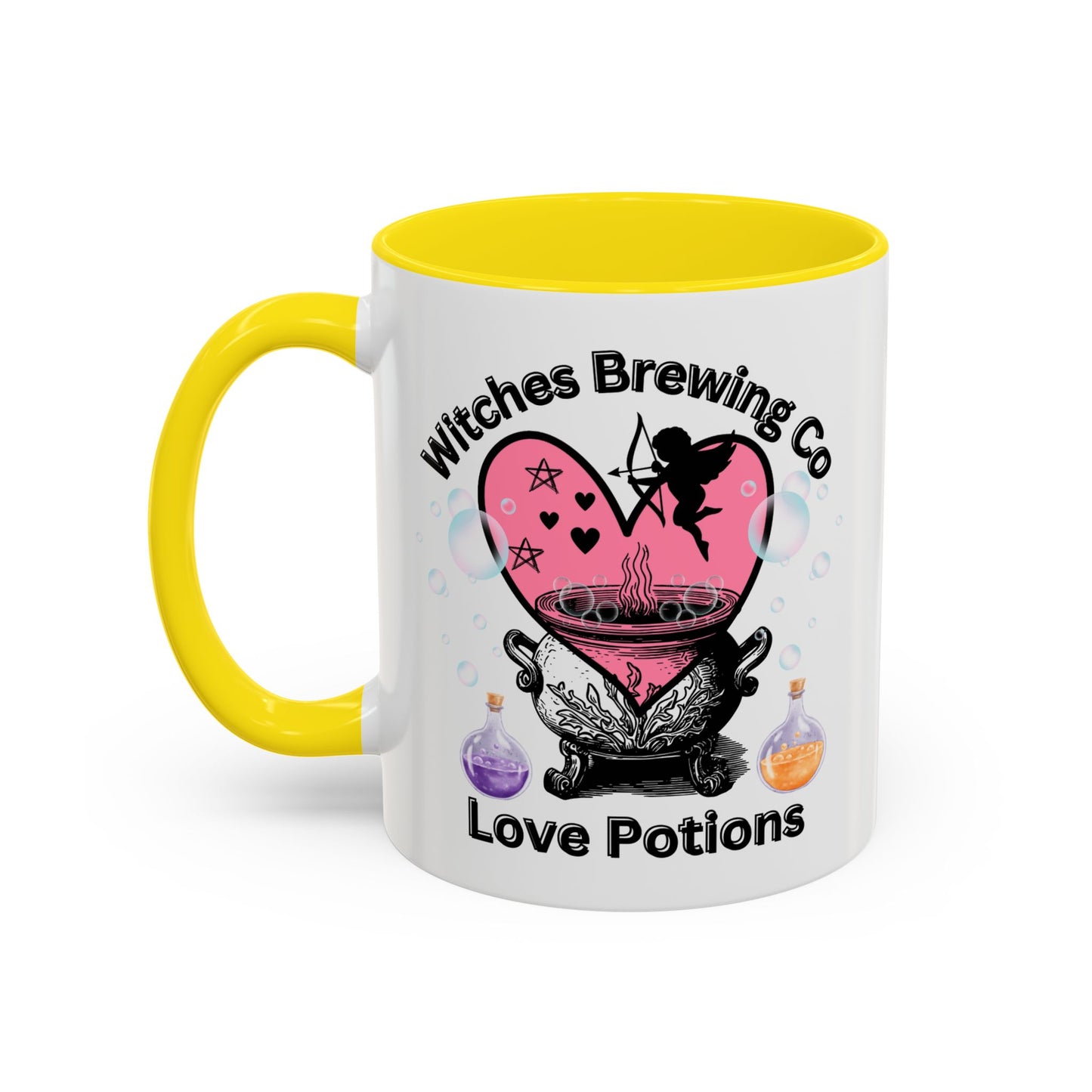 Witches Brewing Co Love Potions Mug | Witchcraft Coffee Mug | Witchy Anniversary Valentine’s Day Gift | Cupid Mug | Pagan Spells Tea Cup