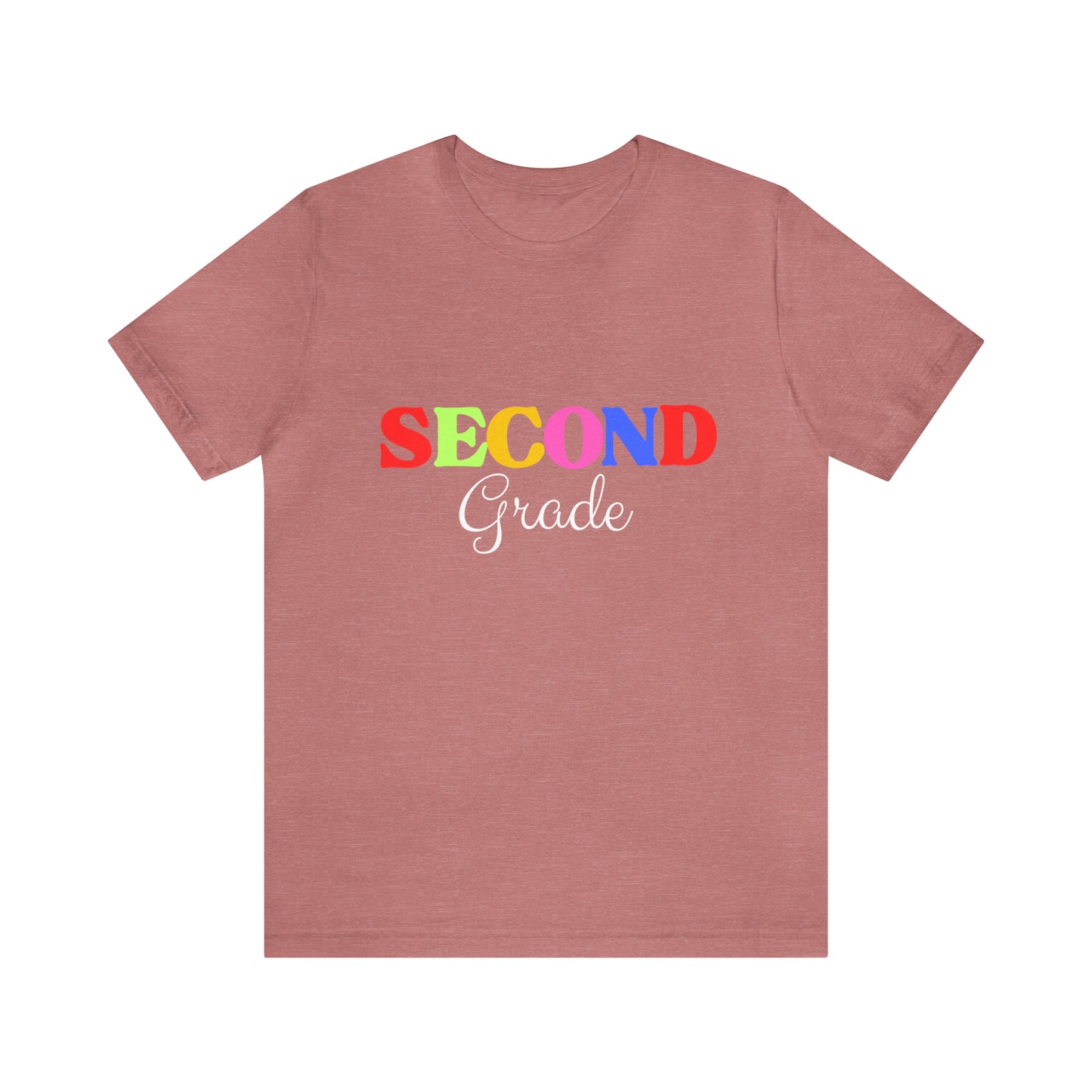 Second Grade Teacher T-Shirt, Rainbow Second Grade Teacher Shirt, 2nd Grade Teacher Shirt, Elementary Teacher Shirt, Elementary School Tee