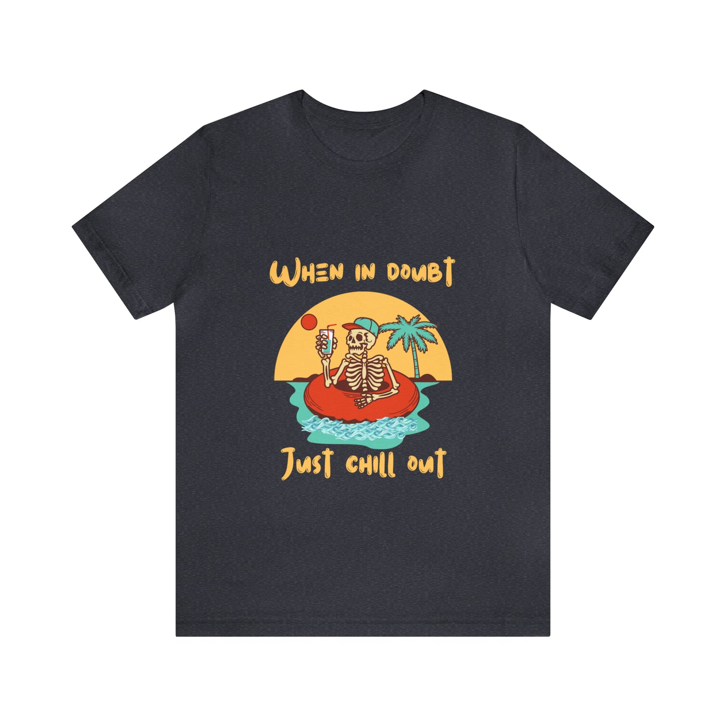 Summer Skeleton Shirt, Relaxing Skeleton Shirt, Skeleton at the Beach T-Shirt, Summer Fun Shirt, Unisex Funny Skeleton Shirt, Color Options