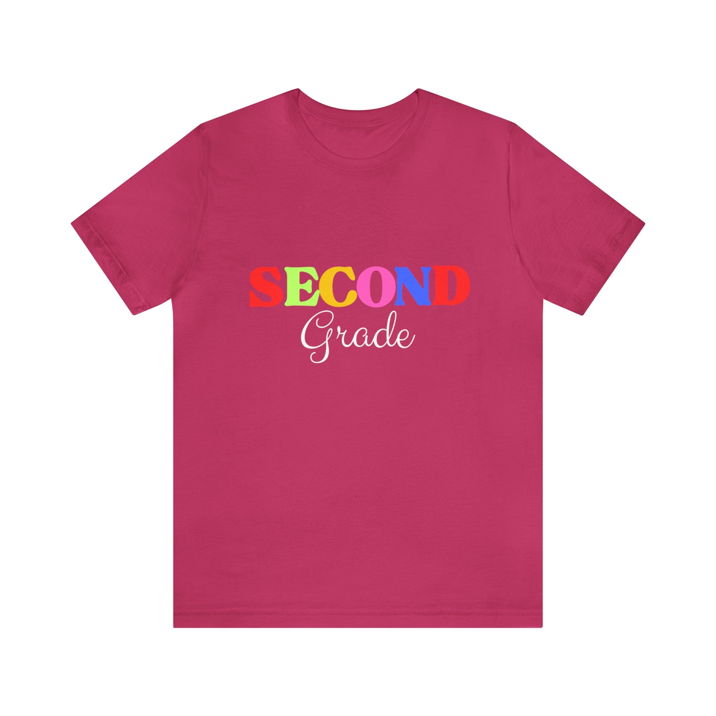 Second Grade Teacher T-Shirt, Rainbow Second Grade Teacher Shirt, 2nd Grade Teacher Shirt, Elementary Teacher Shirt, Elementary School Tee