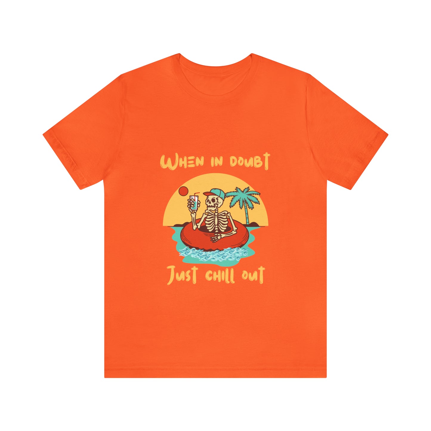 Summer Skeleton Shirt, Relaxing Skeleton Shirt, Skeleton at the Beach T-Shirt, Summer Fun Shirt, Unisex Funny Skeleton Shirt, Color Options