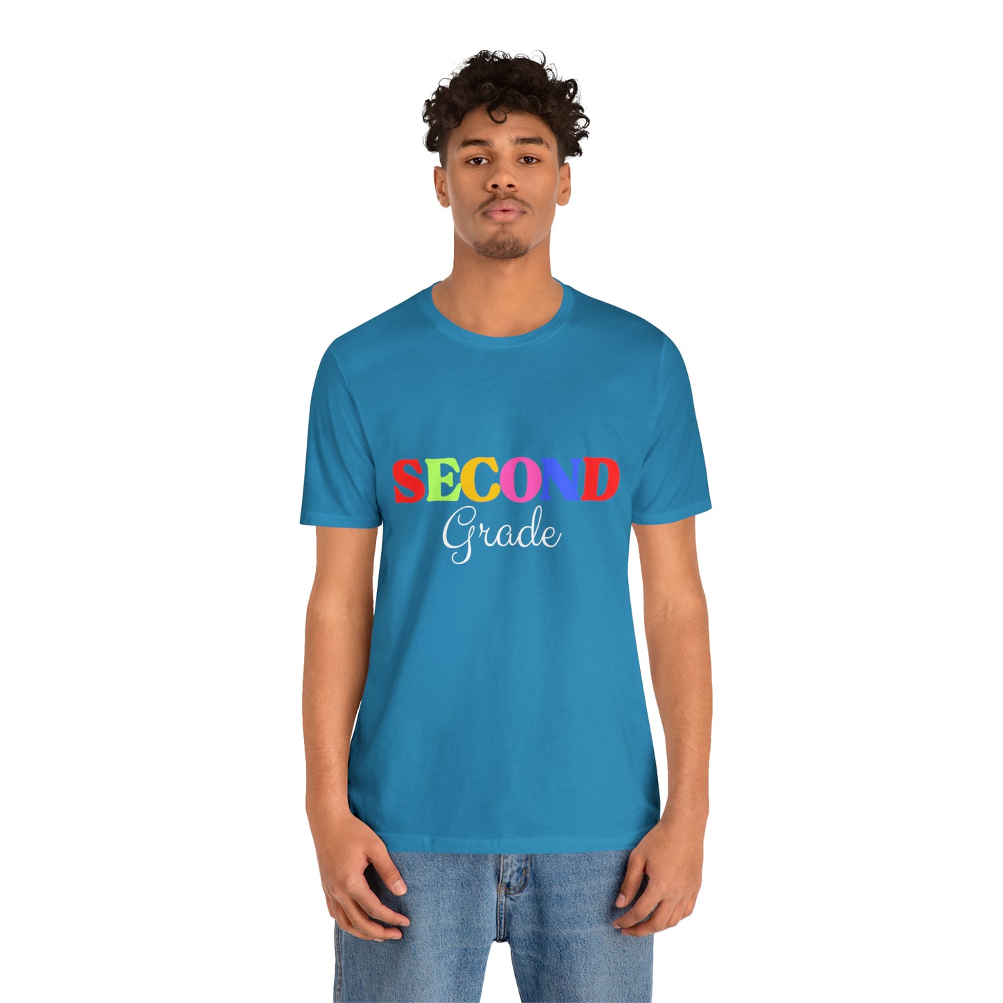 Second Grade Teacher T-Shirt, Rainbow Second Grade Teacher Shirt, 2nd Grade Teacher Shirt, Elementary Teacher Shirt, Elementary School Tee
