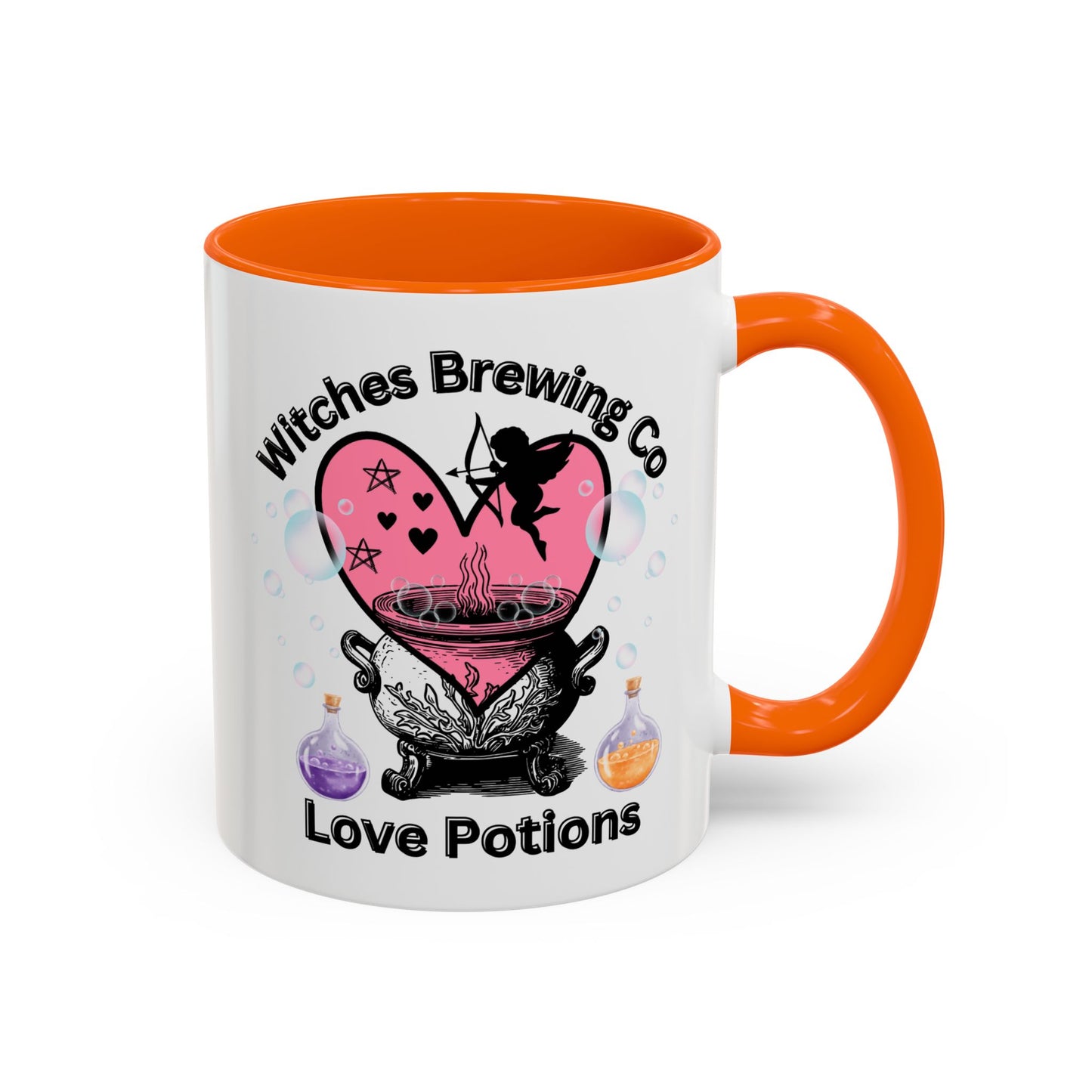 Witches Brewing Co Love Potions Mug | Witchcraft Coffee Mug | Witchy Anniversary Valentine’s Day Gift | Cupid Mug | Pagan Spells Tea Cup