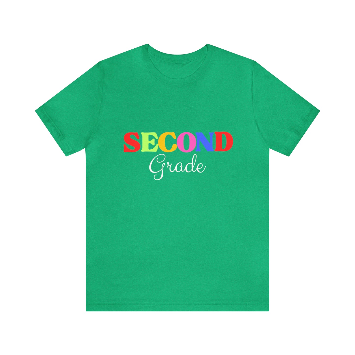 Second Grade Teacher T-Shirt, Rainbow Second Grade Teacher Shirt, 2nd Grade Teacher Shirt, Elementary Teacher Shirt, Elementary School Tee