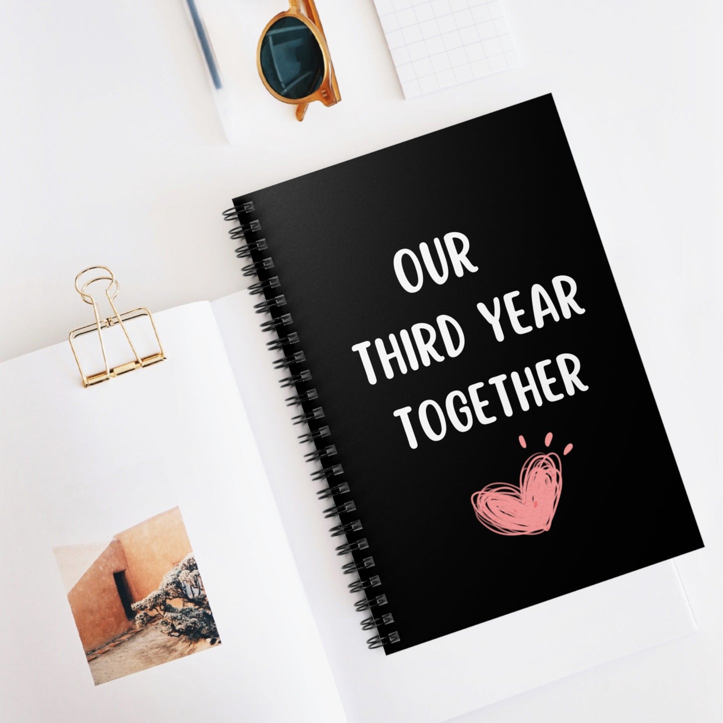 Our Third Year Together Journal Notebook, Third Anniversary Gift for Boyfriend or Girlfriend, 3rd Year Together Notebook, Relationships