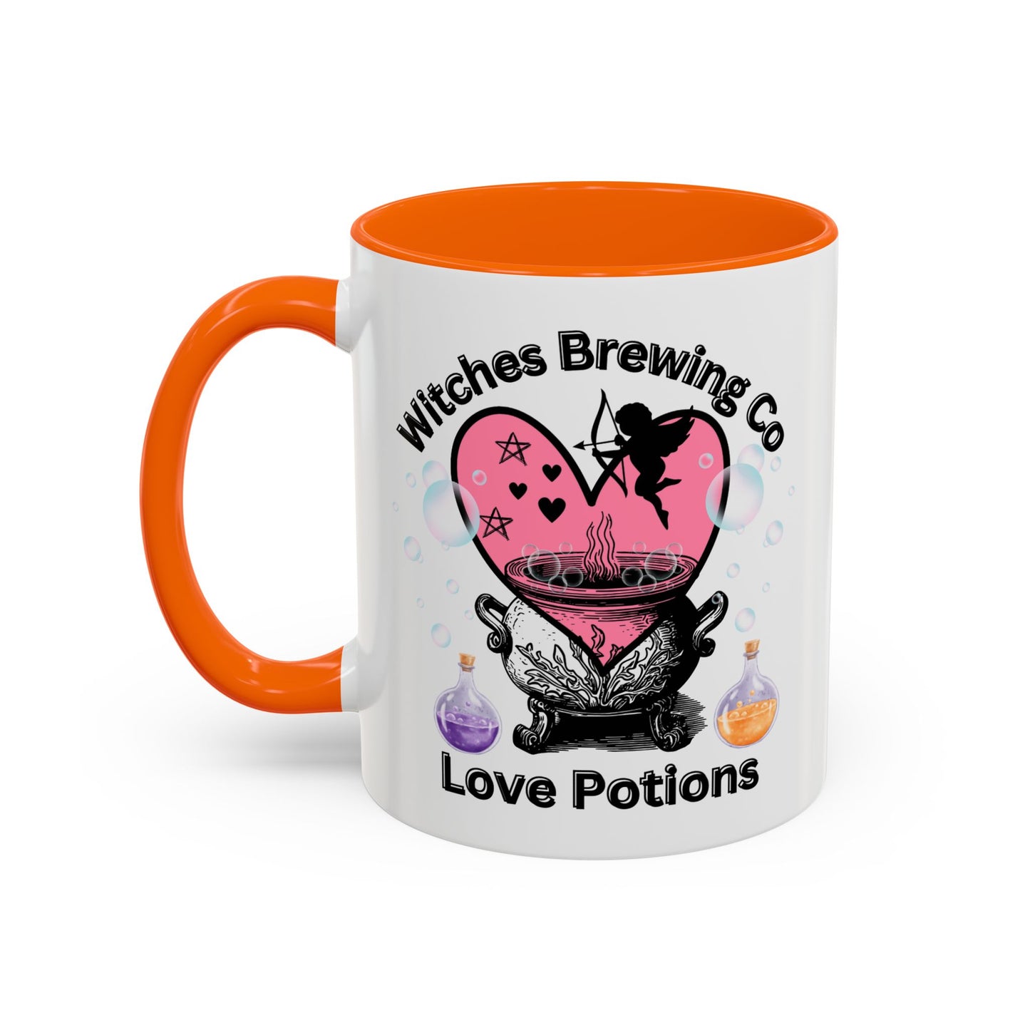 Witches Brewing Co Love Potions Mug | Witchcraft Coffee Mug | Witchy Anniversary Valentine’s Day Gift | Cupid Mug | Pagan Spells Tea Cup