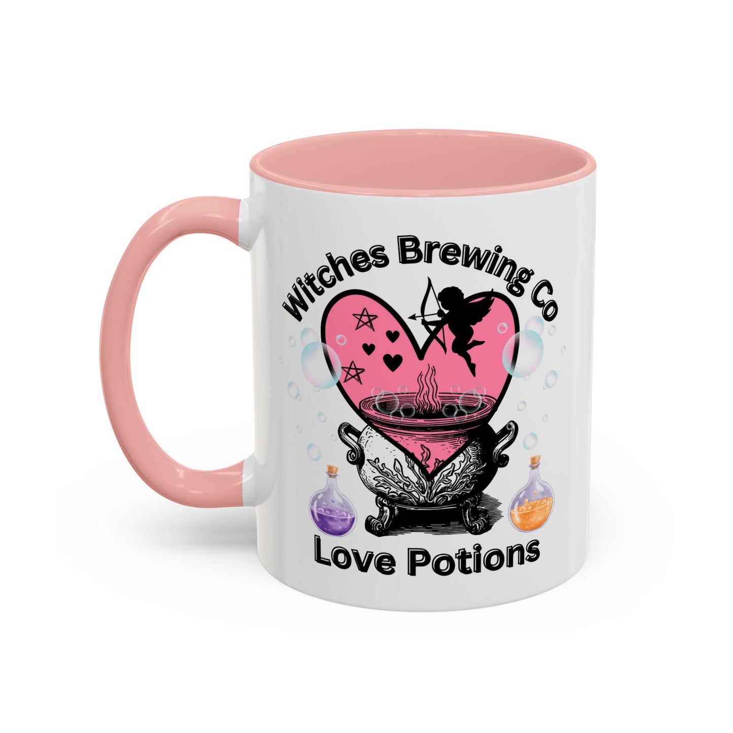 Witches Brewing Co Love Potions Mug | Witchcraft Coffee Mug | Witchy Anniversary Valentine’s Day Gift | Cupid Mug | Pagan Spells Tea Cup