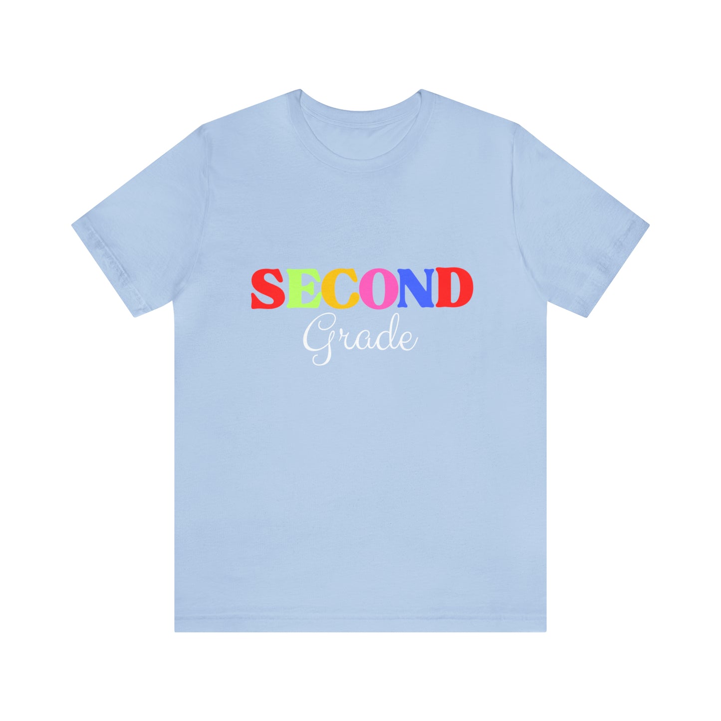 Second Grade Teacher T-Shirt, Rainbow Second Grade Teacher Shirt, 2nd Grade Teacher Shirt, Elementary Teacher Shirt, Elementary School Tee