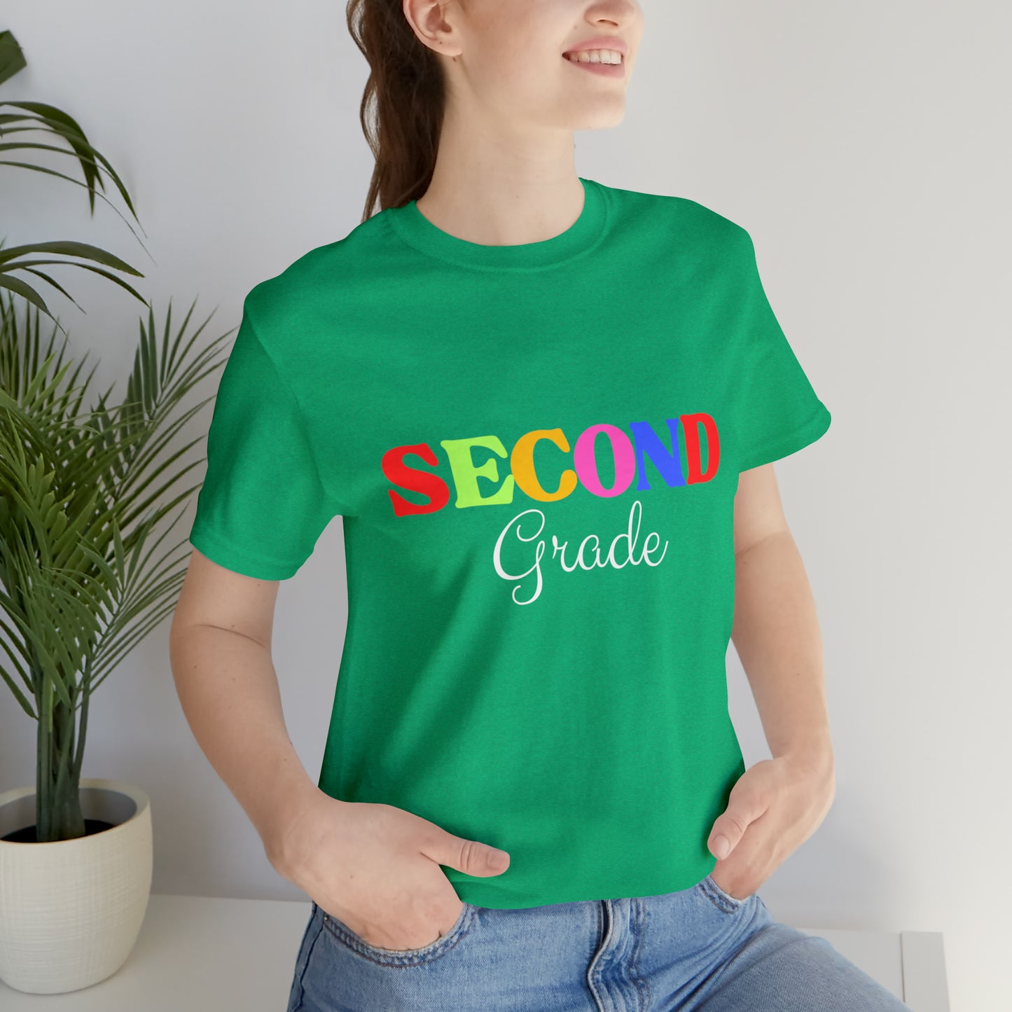 Second Grade Teacher T-Shirt, Rainbow Second Grade Teacher Shirt, 2nd Grade Teacher Shirt, Elementary Teacher Shirt, Elementary School Tee