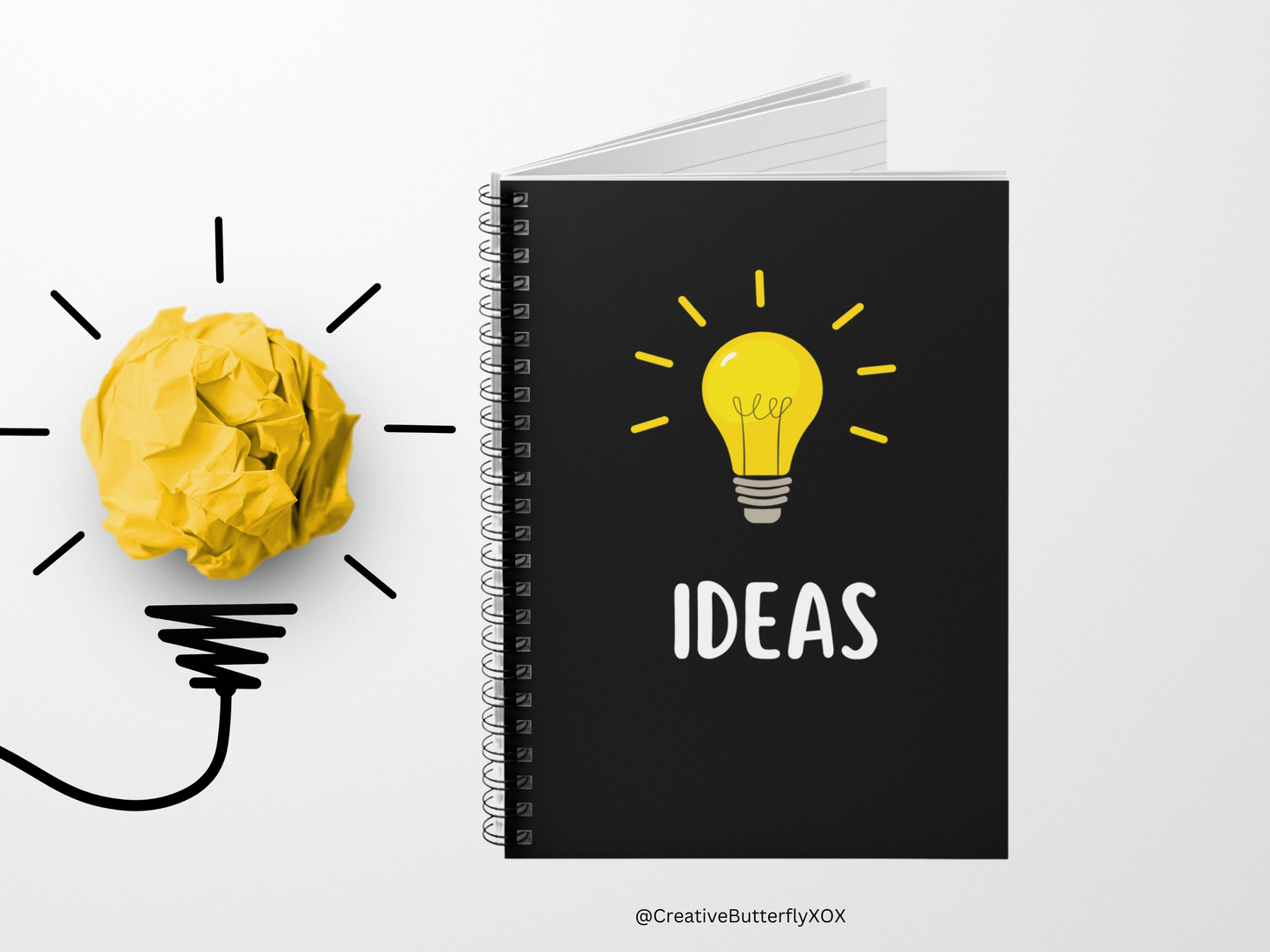 Bright Ideas Notebook, Bright Ideas Journal Stationery, Cute Notebook To Write Your Ideas & Thoughts, Gift For Her, Gift For Him