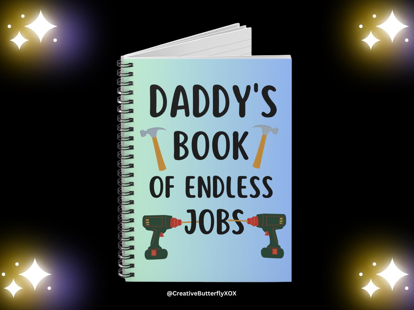 Daddy's Book of Endless Jobs Notebook | Journal for Dad’s Job List | Perfect Father's Day or Birthday Gift
