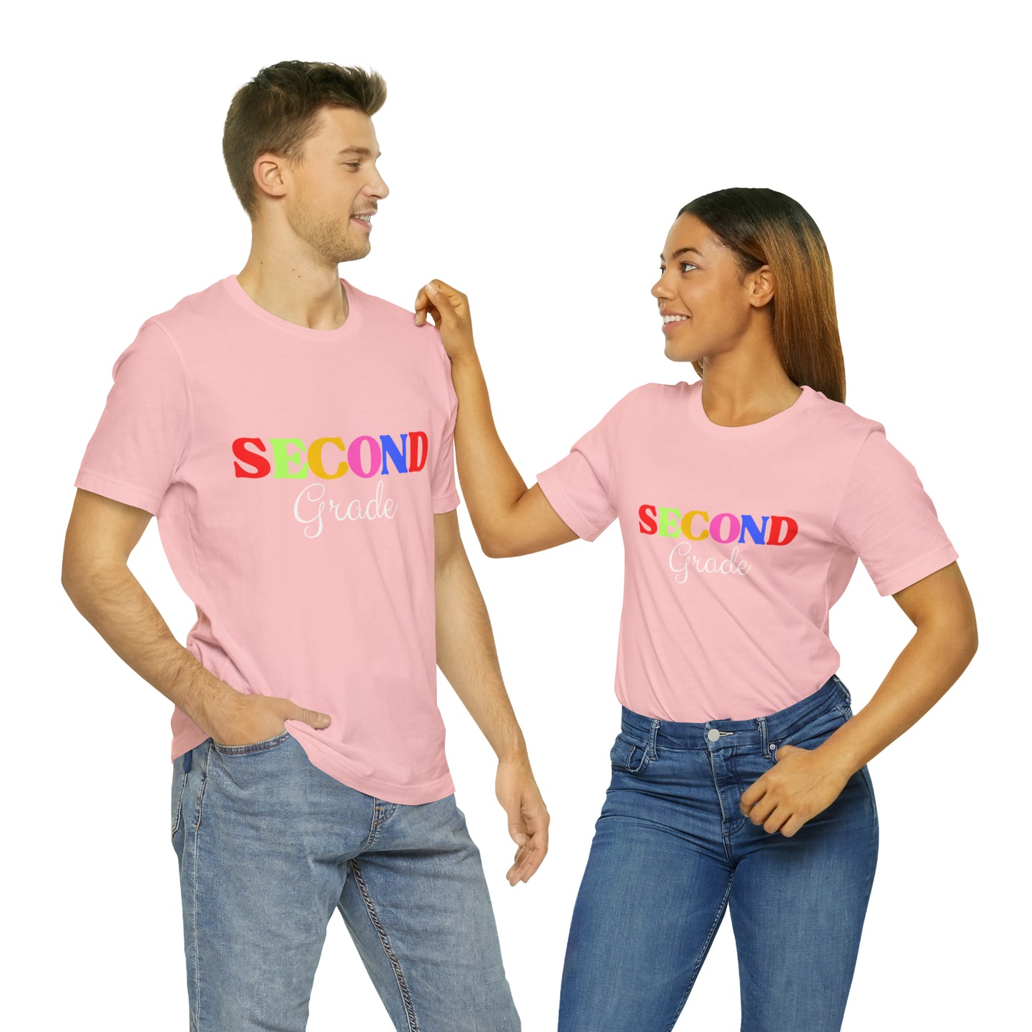 Second Grade Teacher T-Shirt, Rainbow Second Grade Teacher Shirt, 2nd Grade Teacher Shirt, Elementary Teacher Shirt, Elementary School Tee