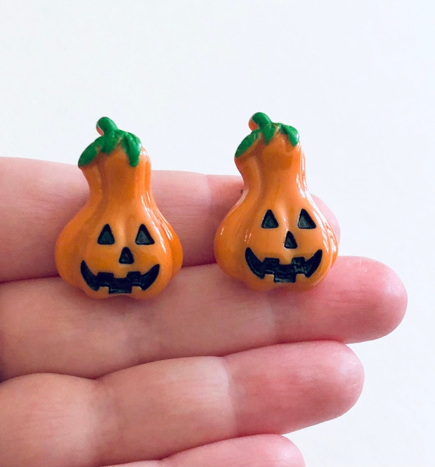 Halloween Mini Orange Gourd Pumpkin Hair Clips, Witchy Woman Halloween Hair Clips