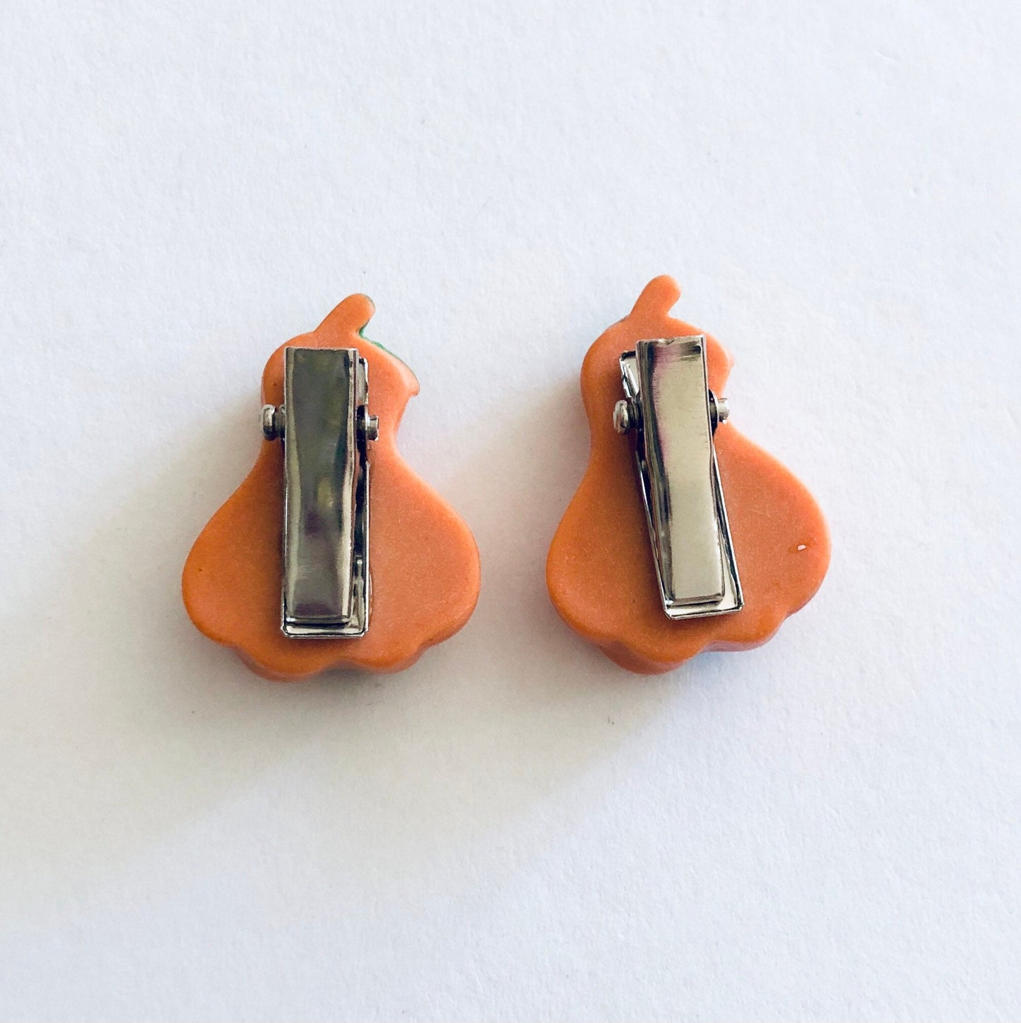 Halloween Mini Orange Gourd Pumpkin Hair Clips, Witchy Woman Halloween Hair Clips
