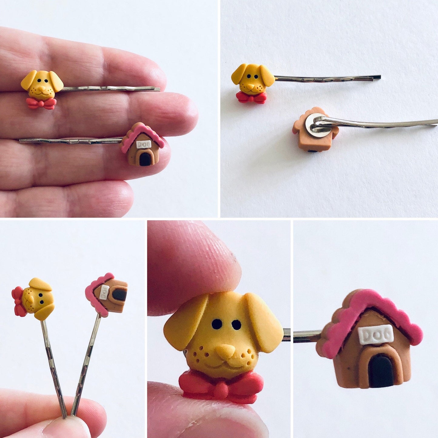 Dog House & Dog Bobby Pins, Dog Hair Clips, Labrador Hair Clips, Fur Babies Dog Mom, Little Girls Hair Accessories