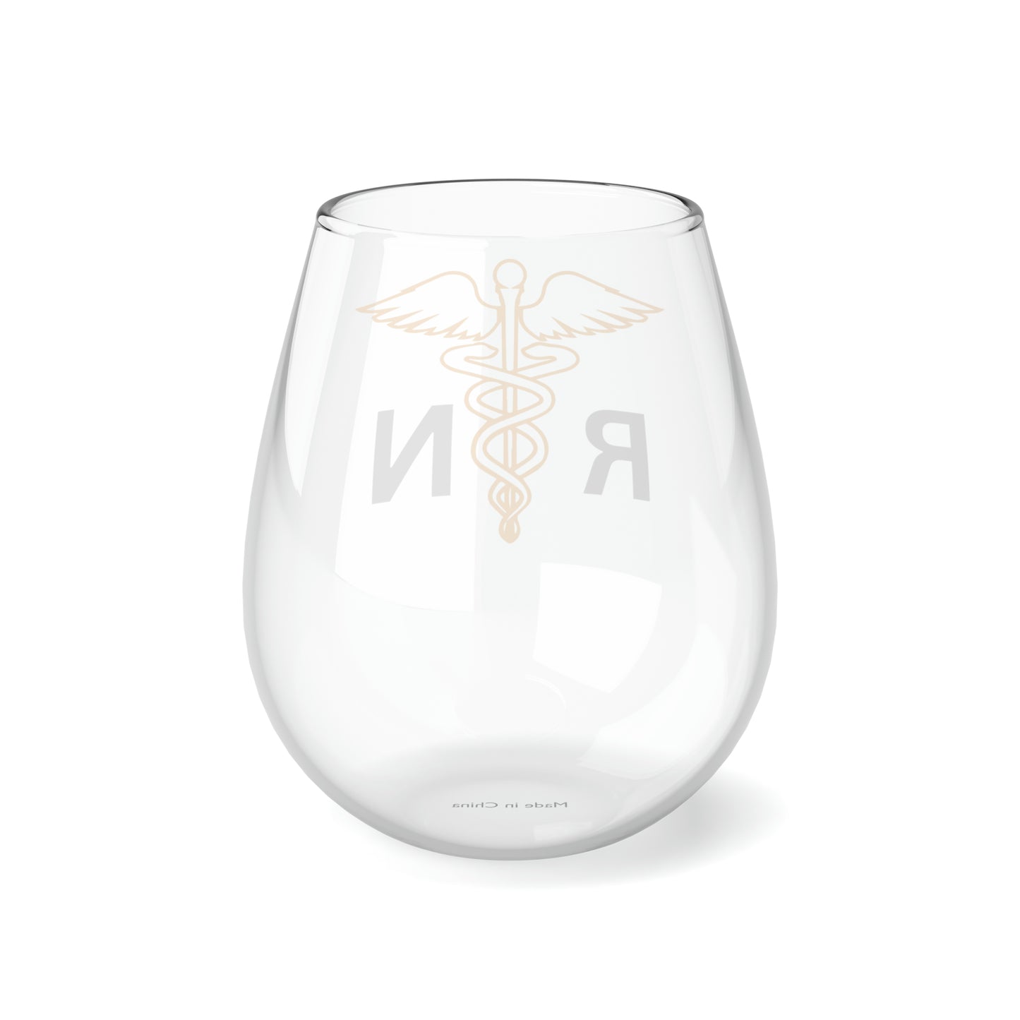 RN Wine Glass, Registered Nurse Wine Glass, Nurse Stemless Wine Glass, RN Gift, Nurse Gift Idea, Nurse Graduation Gift, RN Graduate Gift