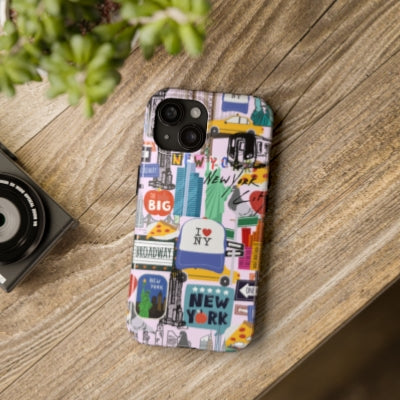 New York Phone Case, NYC Collage Phone Case, Aesthetic Manhattan Phone Case, NY Style Tough Phone Cases