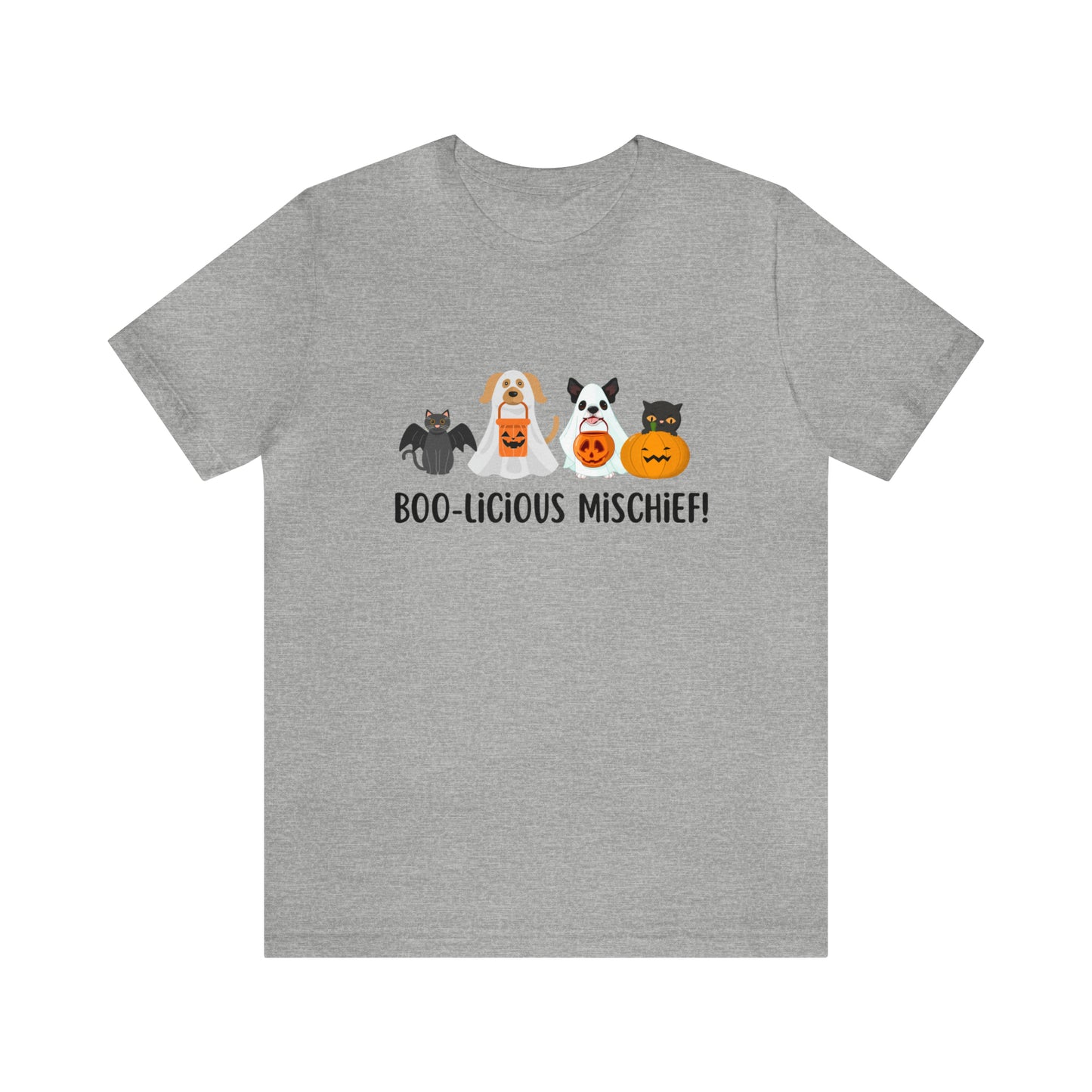 Boo-Licious Mischief Halloween Shirt, Cats & Dogs in Halloween Costumes Shirt, Cute Halloween T-Shirt, Halloween Dog T-Shirt, Boo Cat Shirt