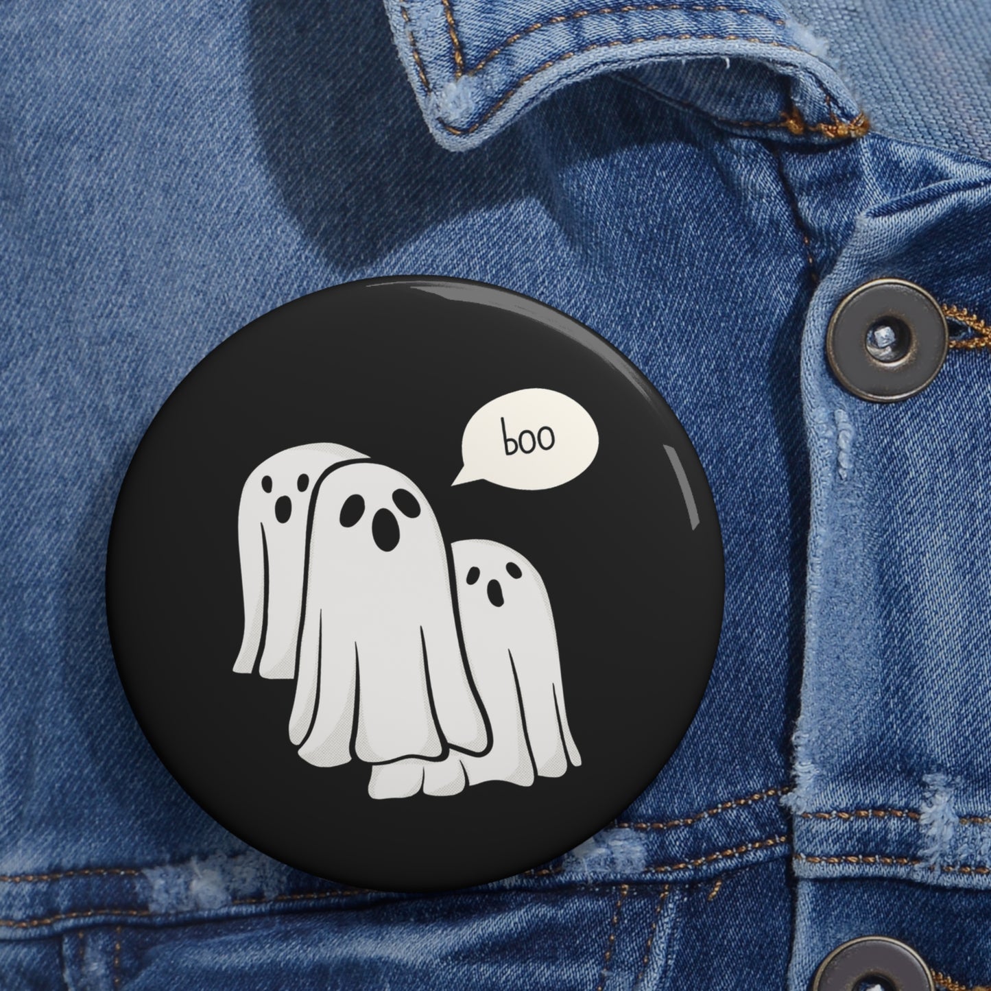 Boo Ghost Pin, Cute Ghosts Pin Back Button, Ghost Badge, Boo Pin, Halloween Pin, Halloween Gifts, Halloween Pin Accessory, Ghost Pinback