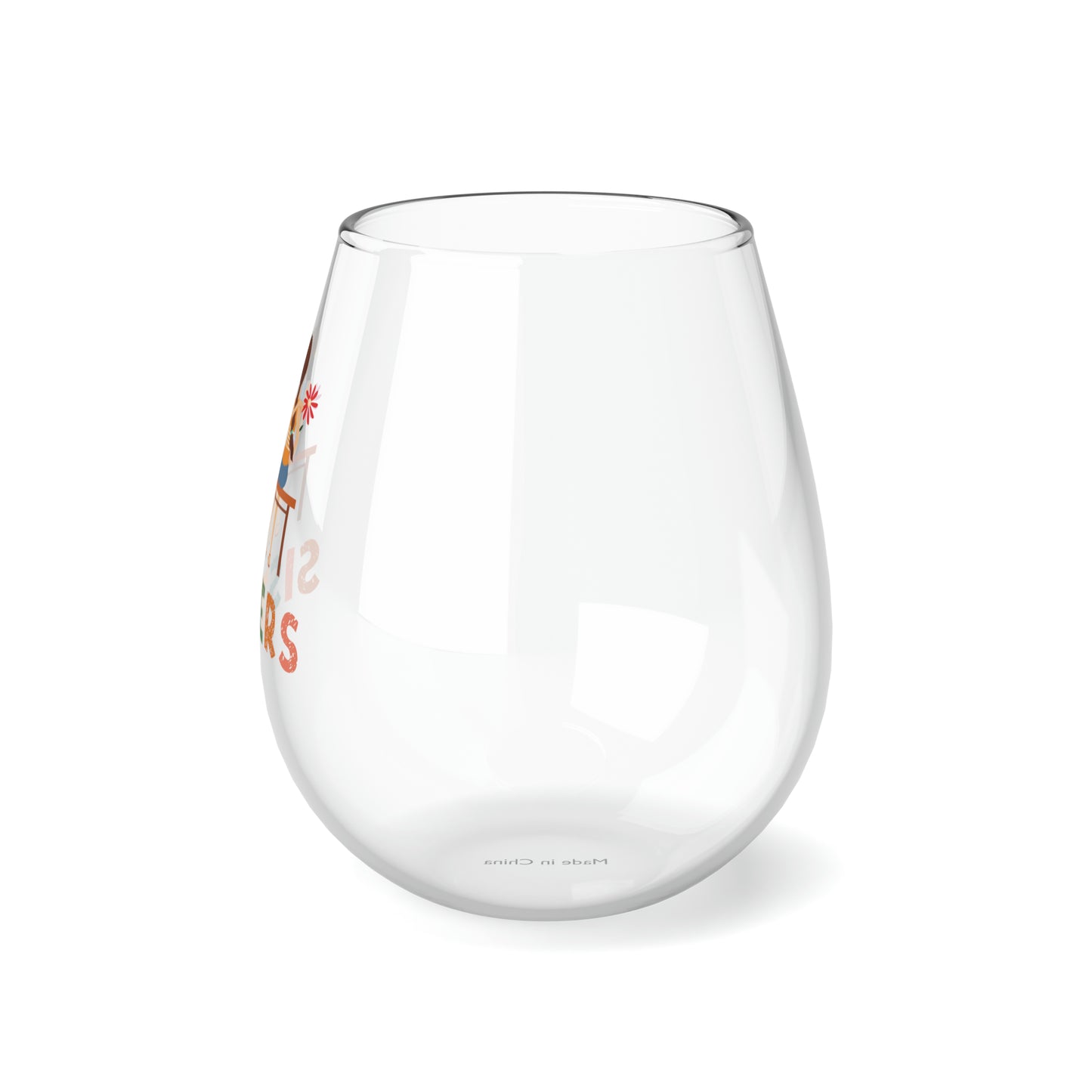 Sisters Wine Glass, Gift For Sister Birthday, Sisters Stemless Wine Glass, Gift For Sister Christmas, Sister Gift Idea, Best Sister Gift Her