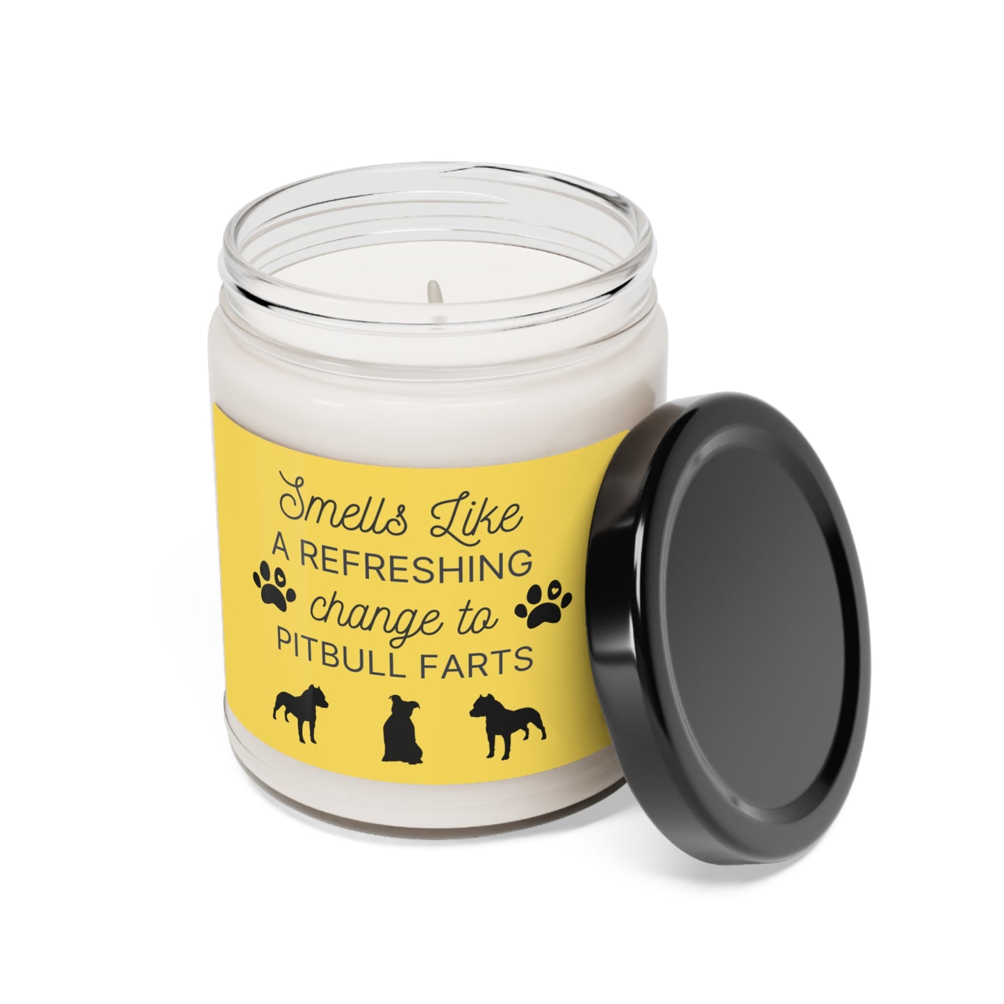 Pit Bull Candle | Smells Like a Refreshing Change to Pit Bull Farts | Funny Pitbull Gift | Bully Breed Candle for Pit Bull Owner