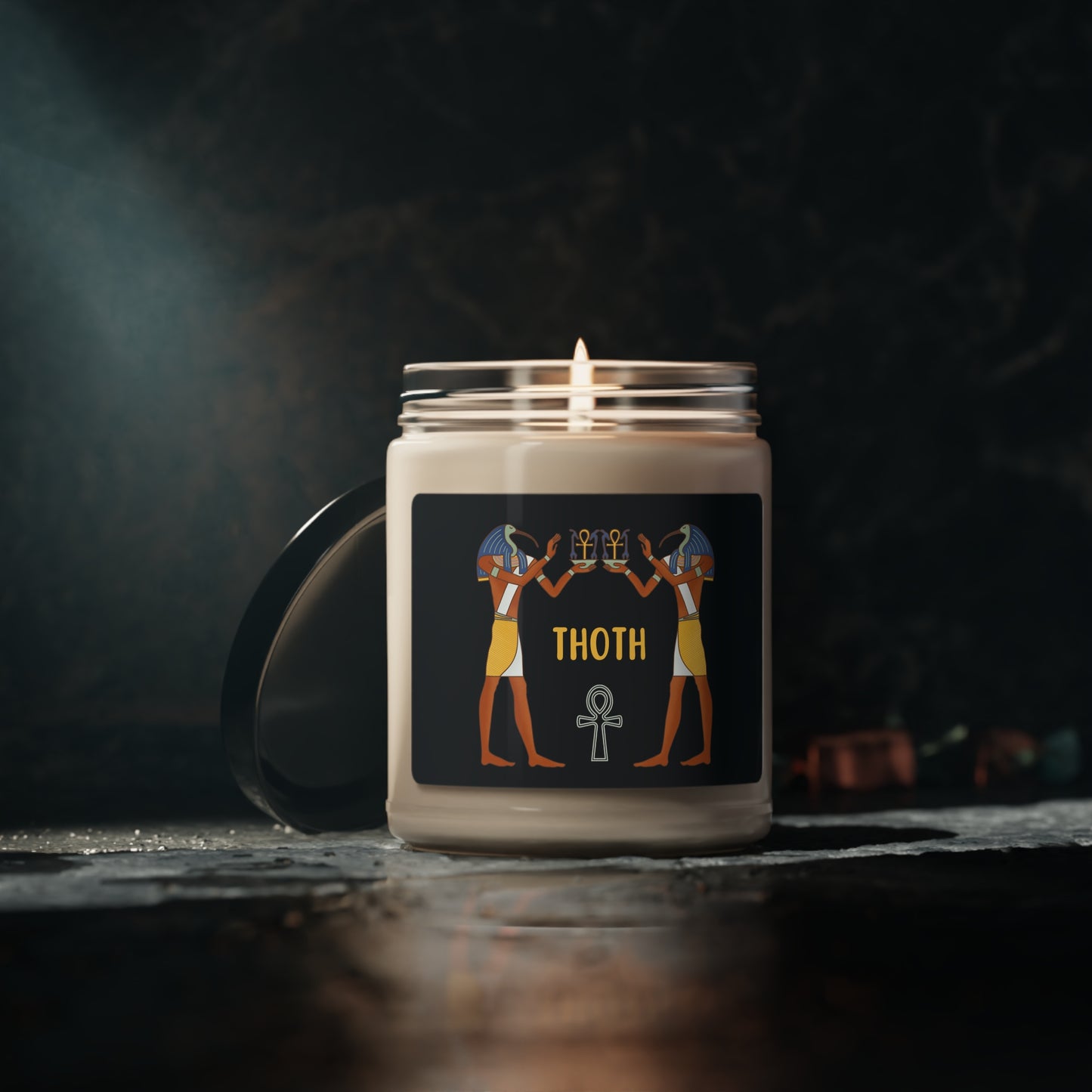 Egyptian Thoth Candle, Egyptian Deity Candle, Egyptian Ibis Candle, Thoth Alchemist Candle, Meditation Candle, Scented Soy Wax Aromatherapy