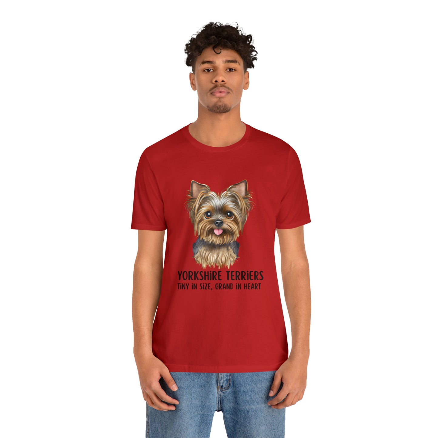 Yorkshire Terrier T-Shirt, Yorkshire Terriers Shirt, Yorkshire Terriers Tiny in Size Grand in Heart Shirt, Dog Mom Shirt, Teacup Dog Shirt