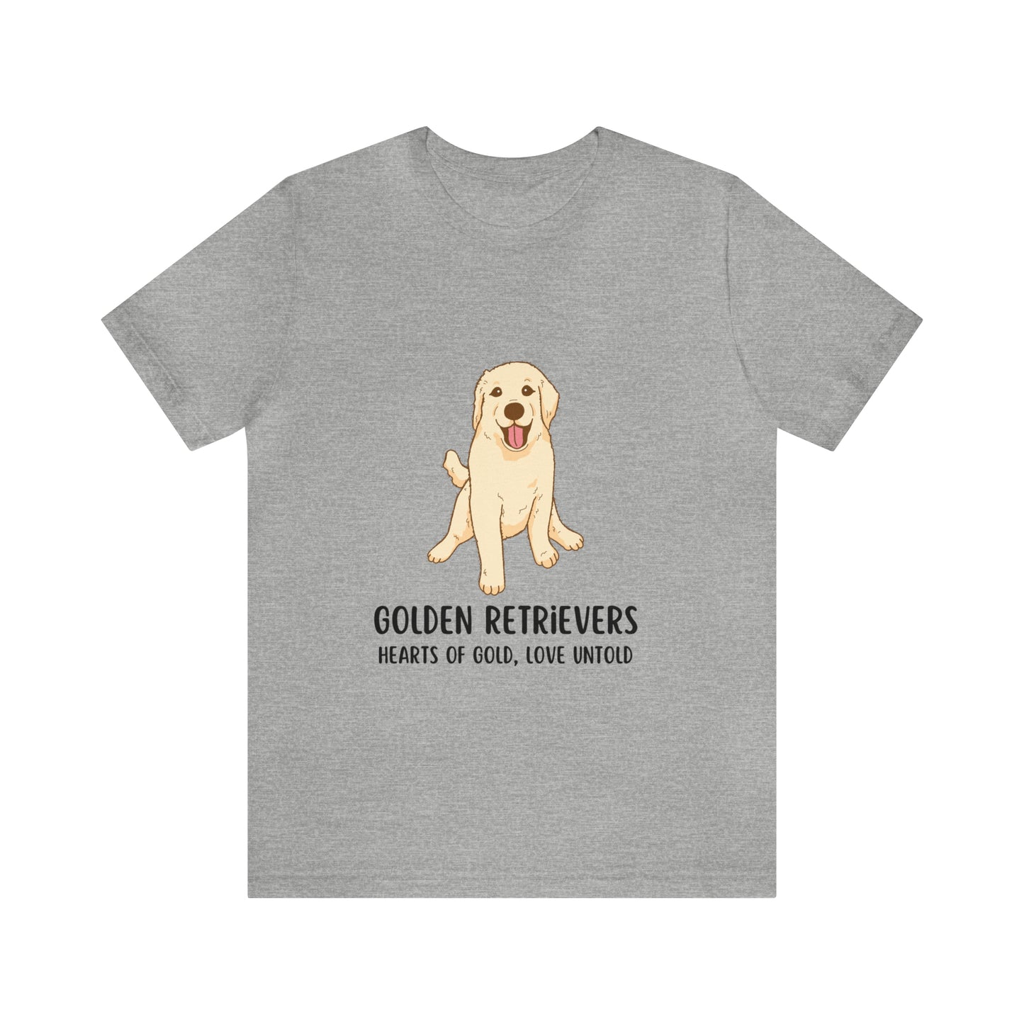 Golden Retriever T-Shirt, Golden Retriever Shirt, Dog Tee, Golden Retrievers Hearts of Gold Love Untold Shirt, Golden Retriever Owner Gift