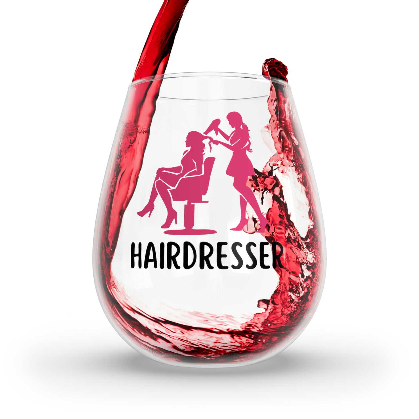 Hairdresser Wine Glass, Stylist Wine Glass, Hairdresser Gifts, Stylist Gifts, Hairdresser Stemless Wine Glass, Thanks Hairdresser Birthday