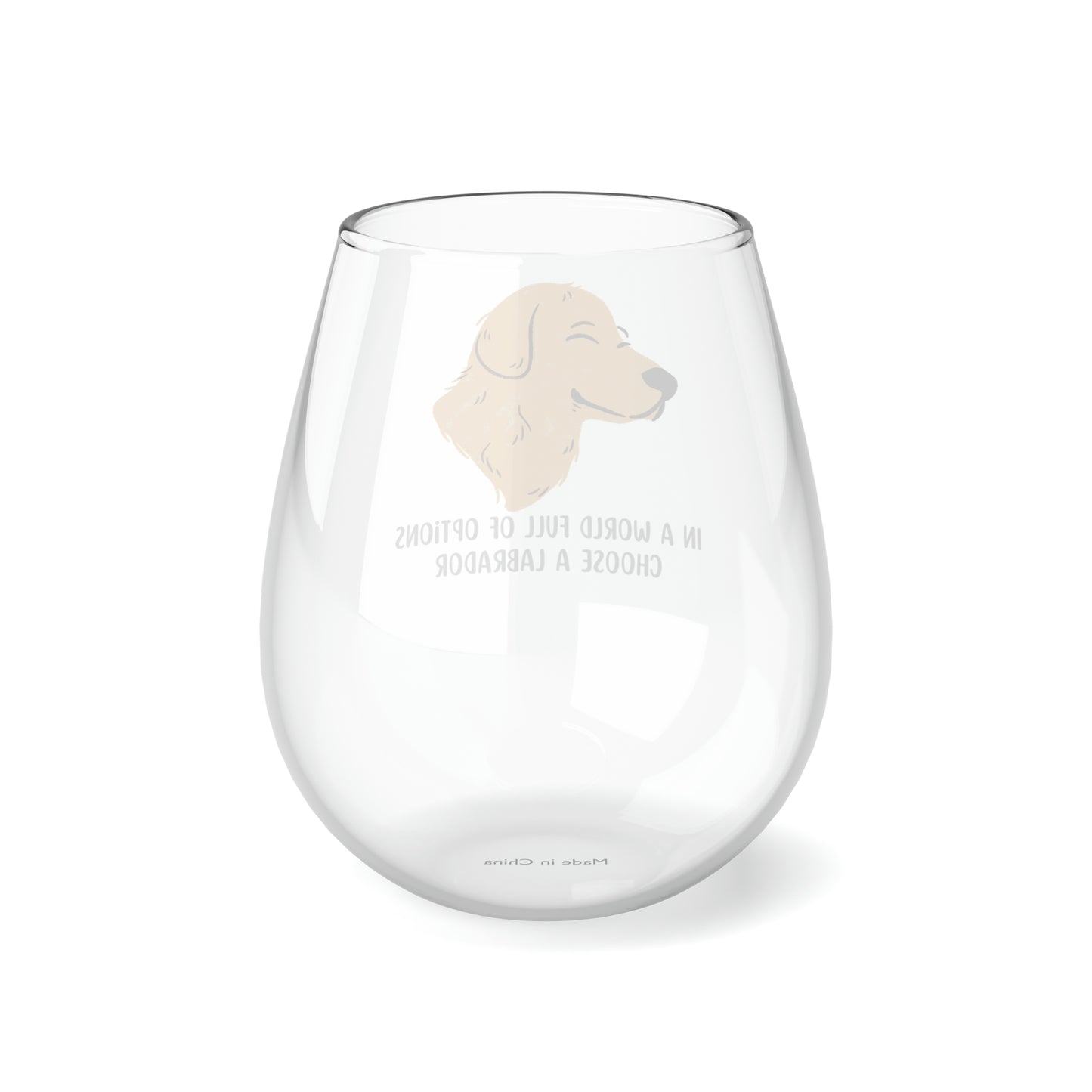 Labrador Wine Glass, Labrador Gifts, Dog Wine Glass 11.75oz, Labrador Stemless Wine Glass, Gift For Labrador Mom, Gift For Labrador Owner