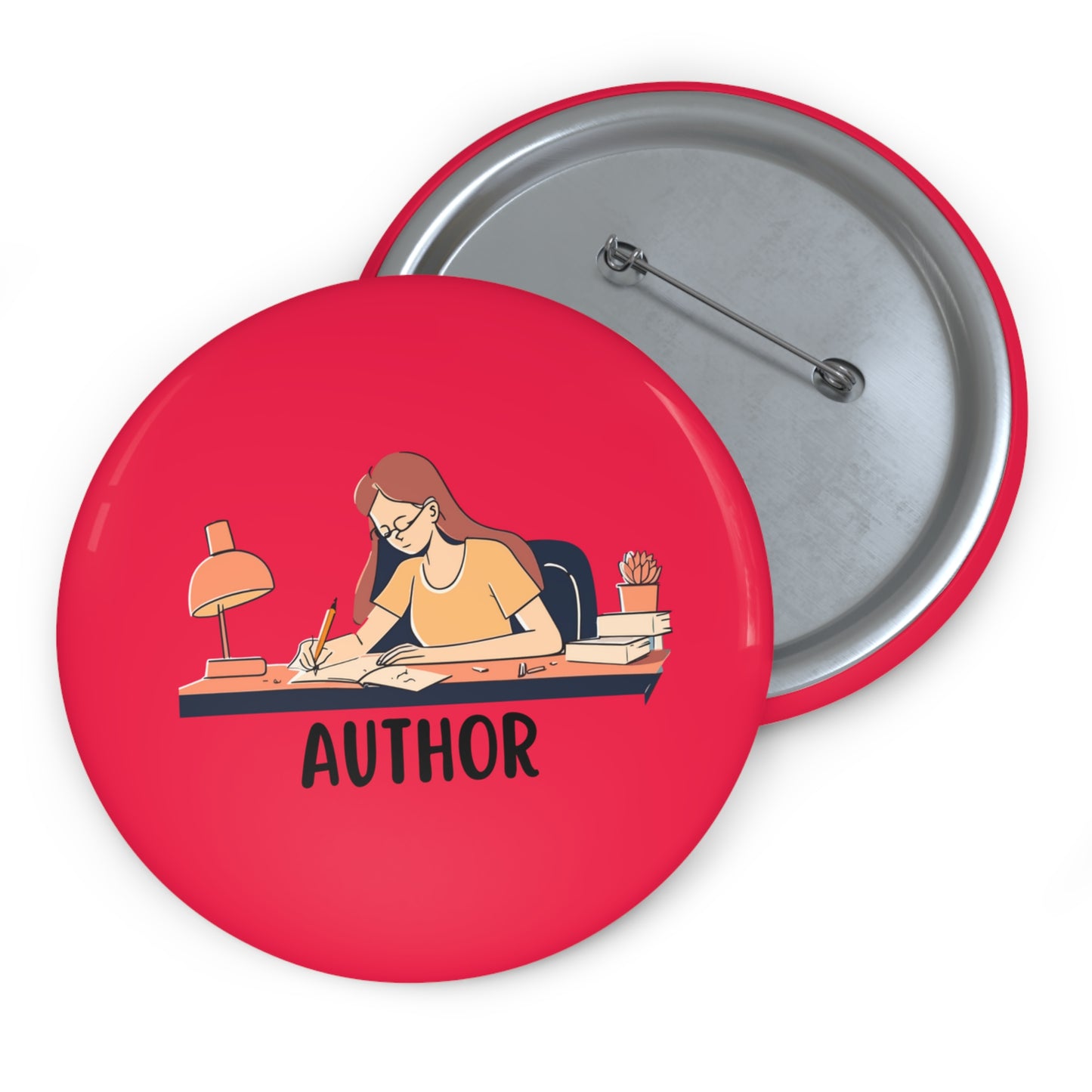 Author Pin, Author Pinback Button, Author Gifts, Writer Pin, Writer Pinback Button, Writer Gift, Author of Books Gifts, Gifts Author Brooch