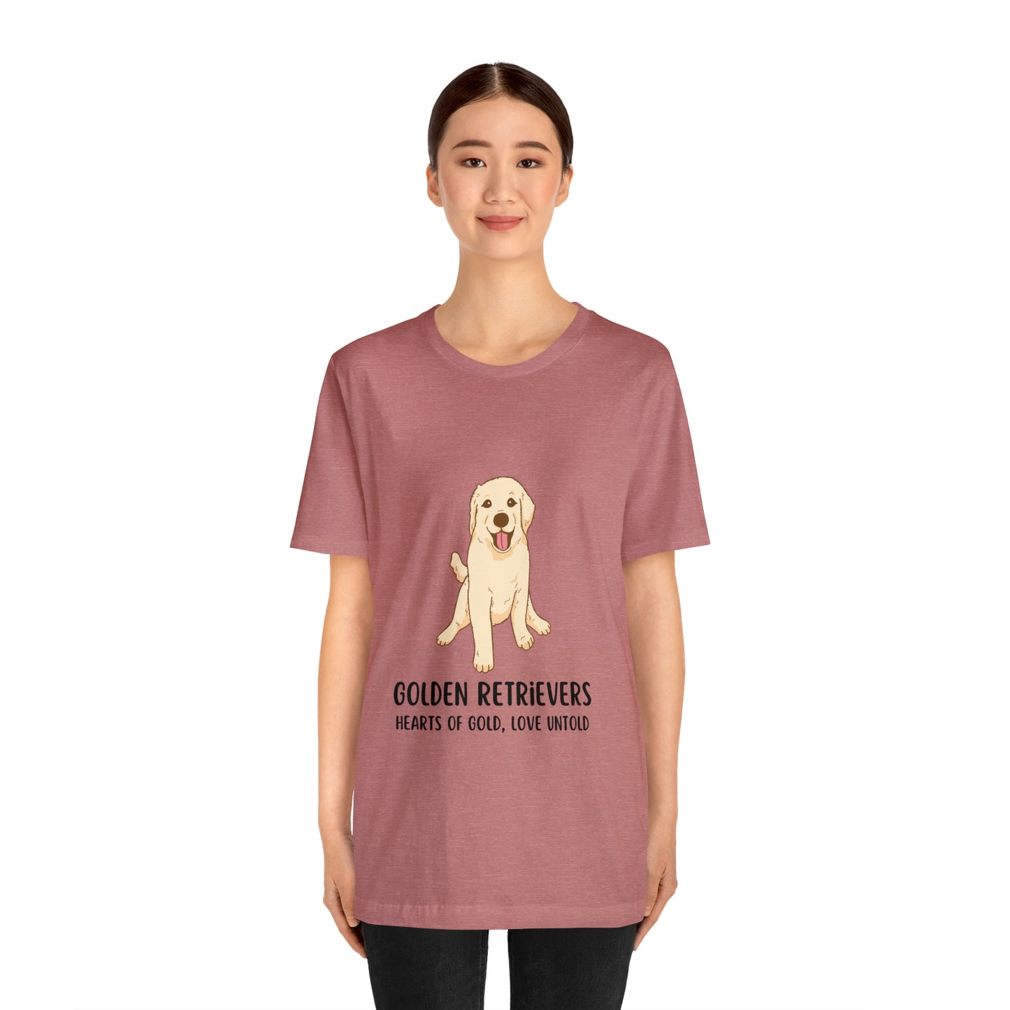 Golden Retriever T-Shirt, Golden Retriever Shirt, Dog Tee, Golden Retrievers Hearts of Gold Love Untold Shirt, Golden Retriever Owner Gift