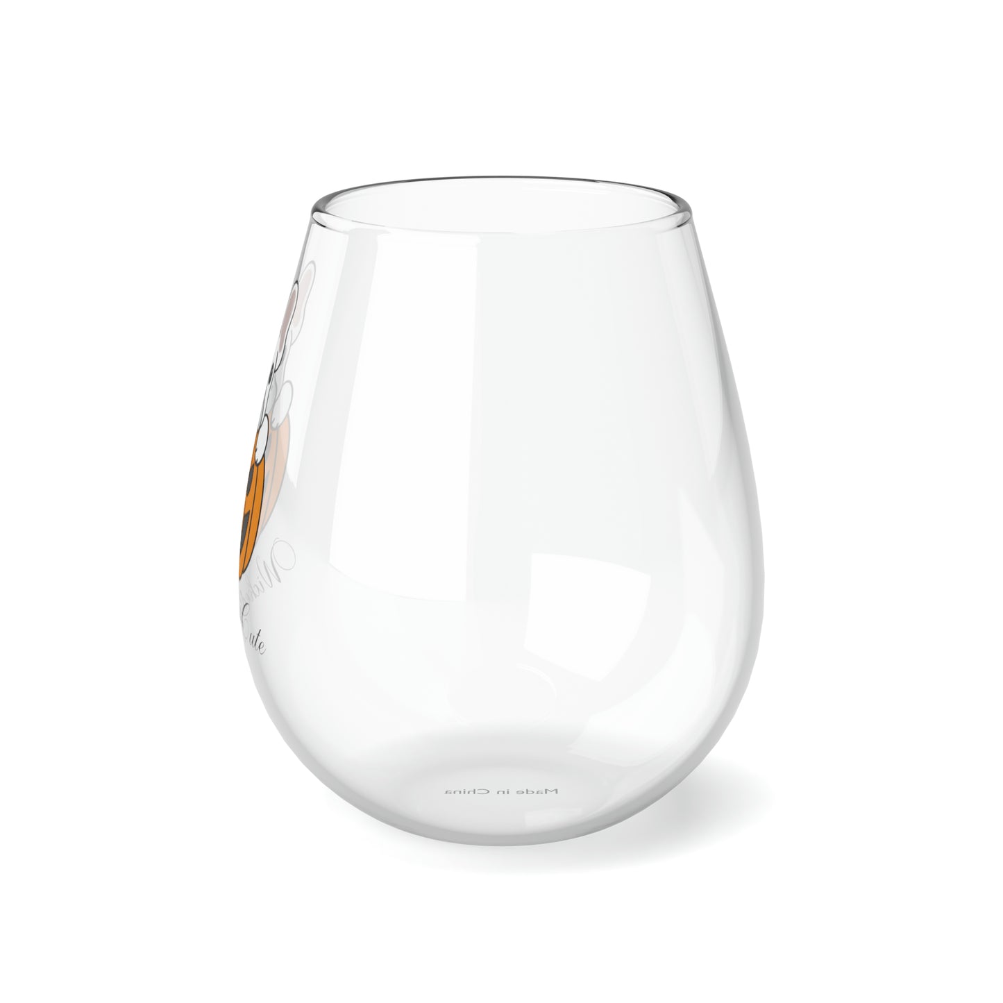 French Bulldog in a Pumpkin Wine Glass, French Bulldog Stemless Wine Glass, 11.75oz, Halloween Wine Glass, French Bulldog Wine Glass Gift