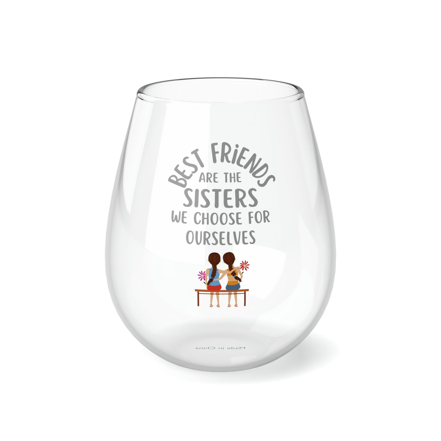 Best Friend Wine Glass Gift, Best Friends Sisters Wine Glass, BFF Wine Glass, Best Friends Stemless Wine Glass, Gift For Friend Birthday