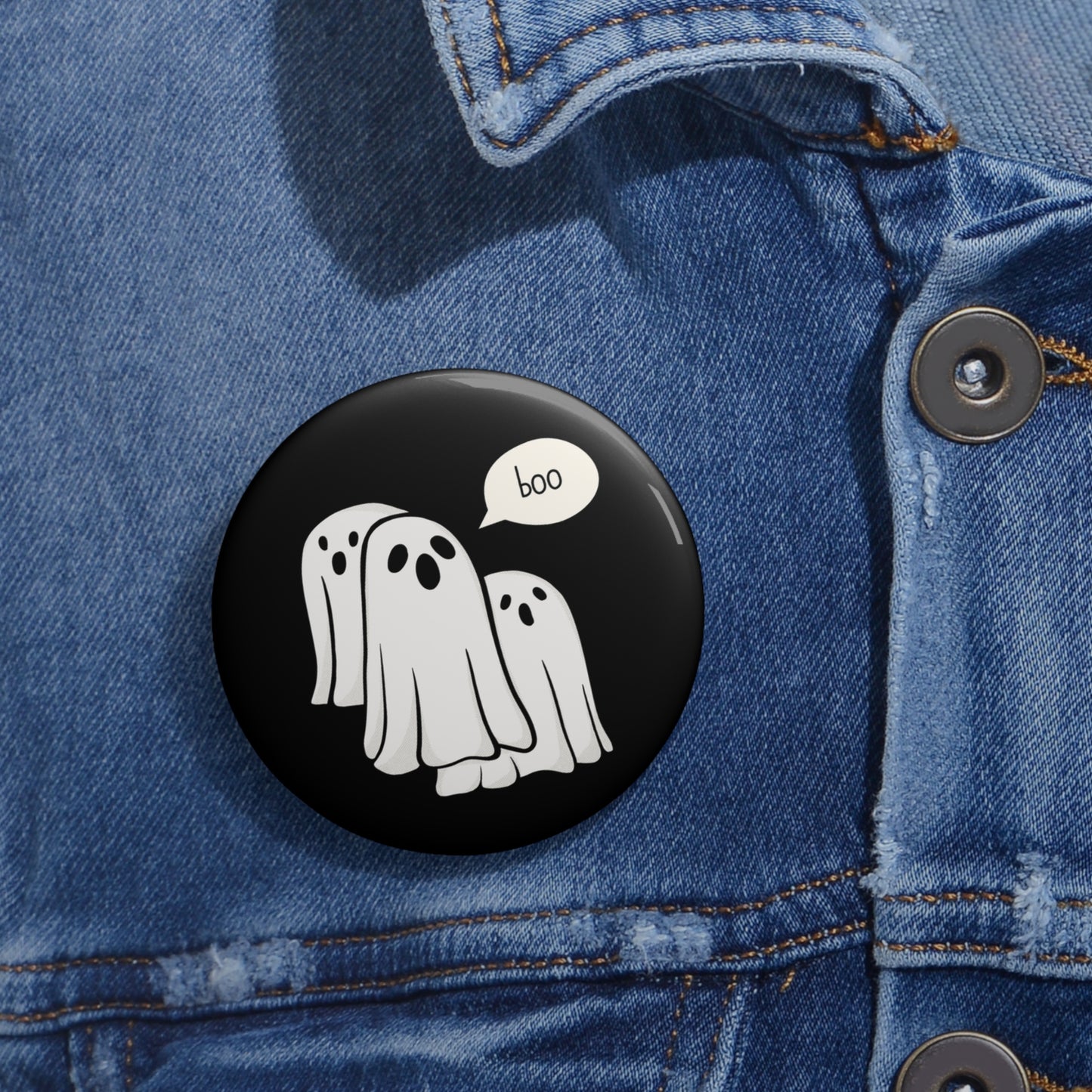 Boo Ghost Pin, Cute Ghosts Pin Back Button, Ghost Badge, Boo Pin, Halloween Pin, Halloween Gifts, Halloween Pin Accessory, Ghost Pinback