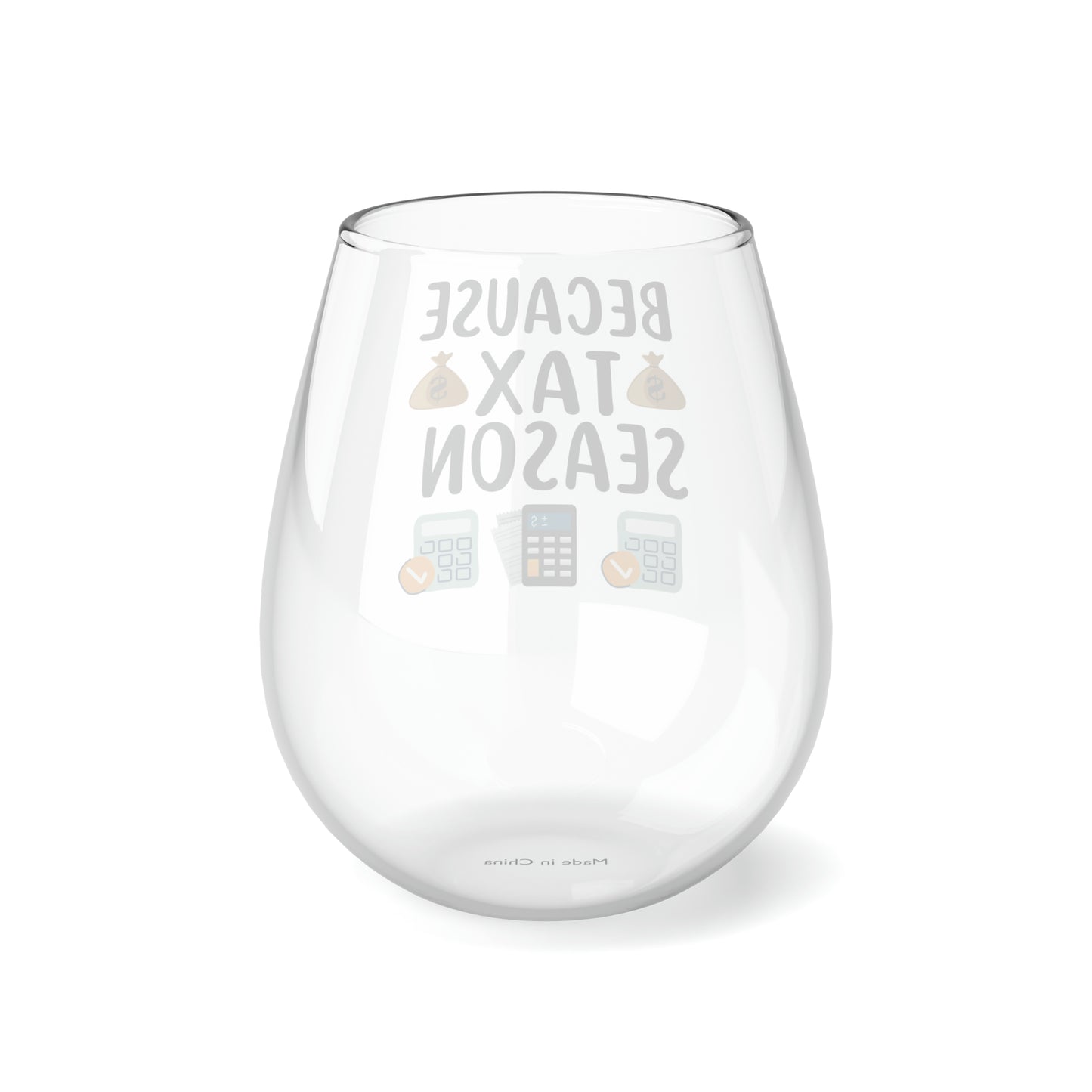 CPA Wine Glass, Accountant Wine Glass, Bookkeeper Wine Glass, Because Taxes Stemless Wine Glass, Funny Glass, Accountant Gifts, CPA Gifts