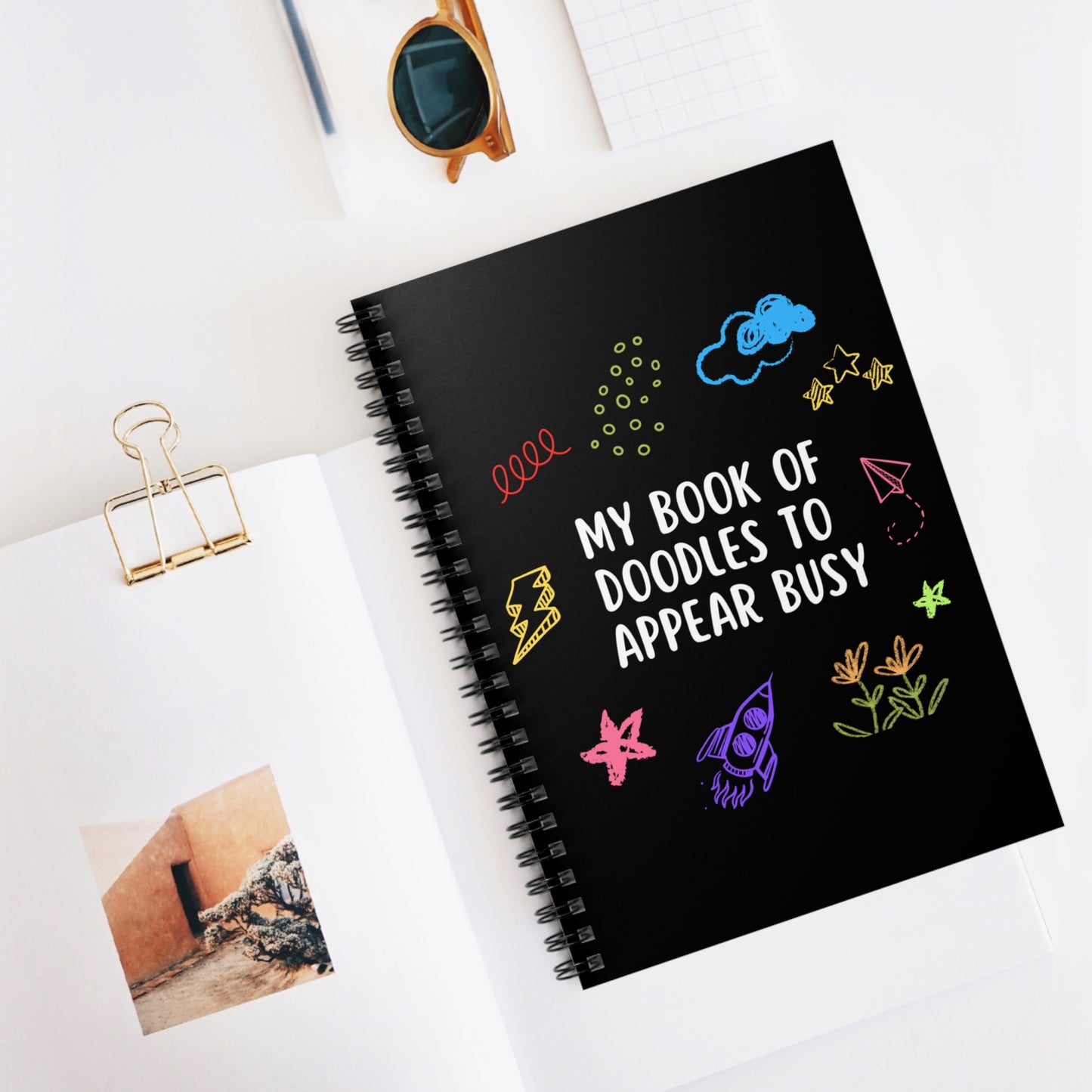 My Book Of Doodles To Appear Busy Notebook, Funny Notebook, Doodle Notebook, Funny Doodle Journal, Gift For Artist, Stationery Coworker Gift