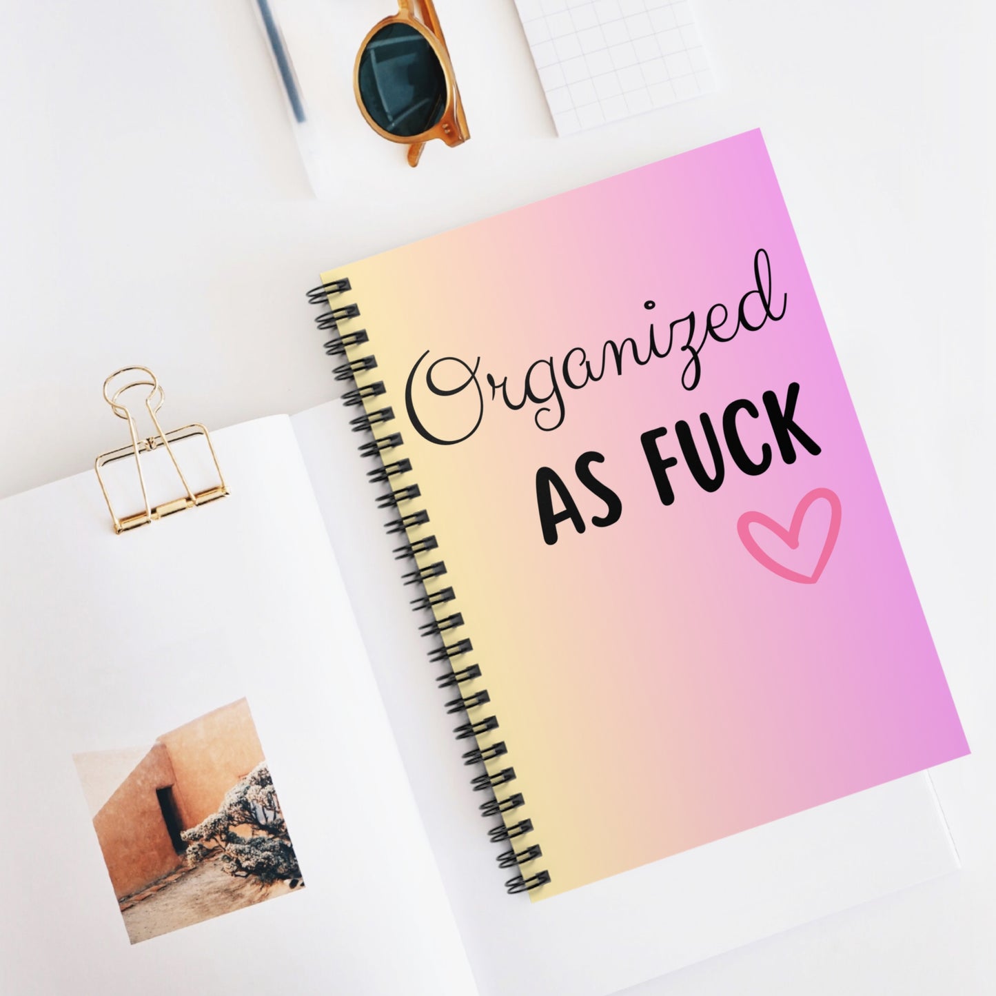 Organized As Fuck Notebook, Funny Notebook Gift, Coworker Gift, Colleague Gift, Gift For Boss, Office Stationery NoteBook, Manager Gift