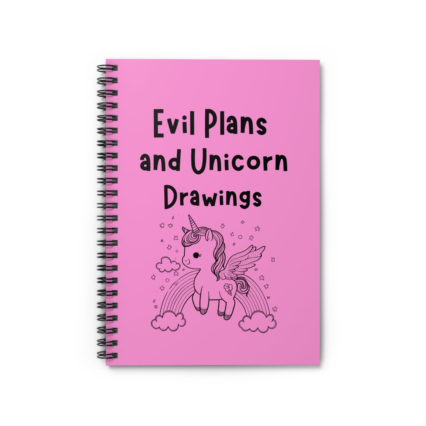 Evil Plans and Unicorn Drawings Notebook Journal, Funny Notebook, Funny Coworker Gift, Employee Gifts, Office Gift, Cute Unicorn Stationery