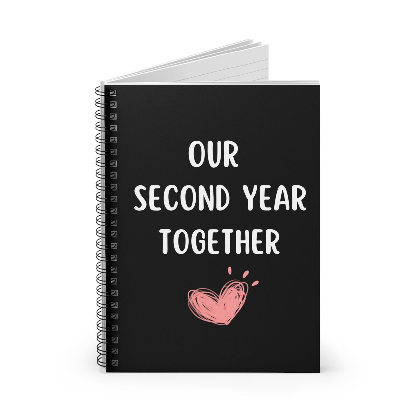 Our Second Year Together Journal Notebook, Second Anniversary Gift for Boyfriend or Girlfriend, 2nd Year Together Notebook, Relationships