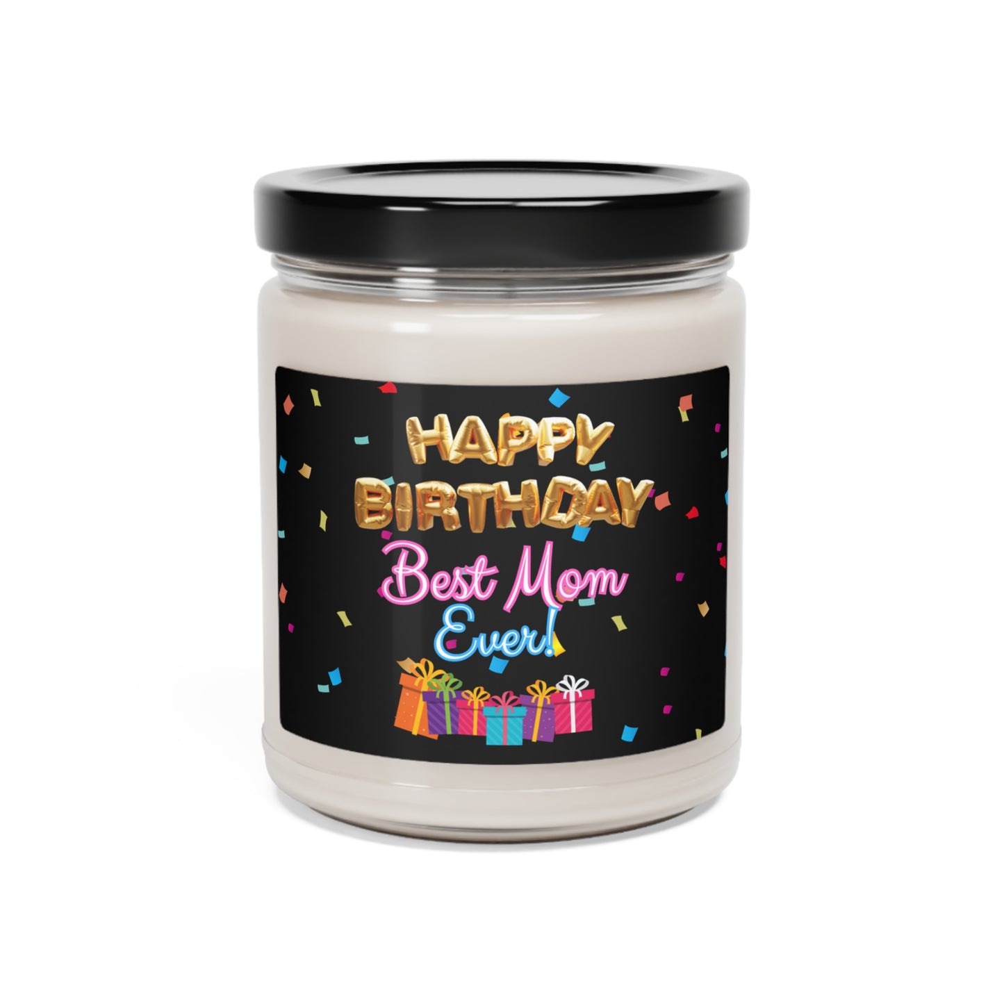 Happy Birthday Best Mom Candle, Scented Soy Candle 9oz, Gift for Mom's Birthday, Birthday Candle For Mom, Mother Birthday Balloons Candle