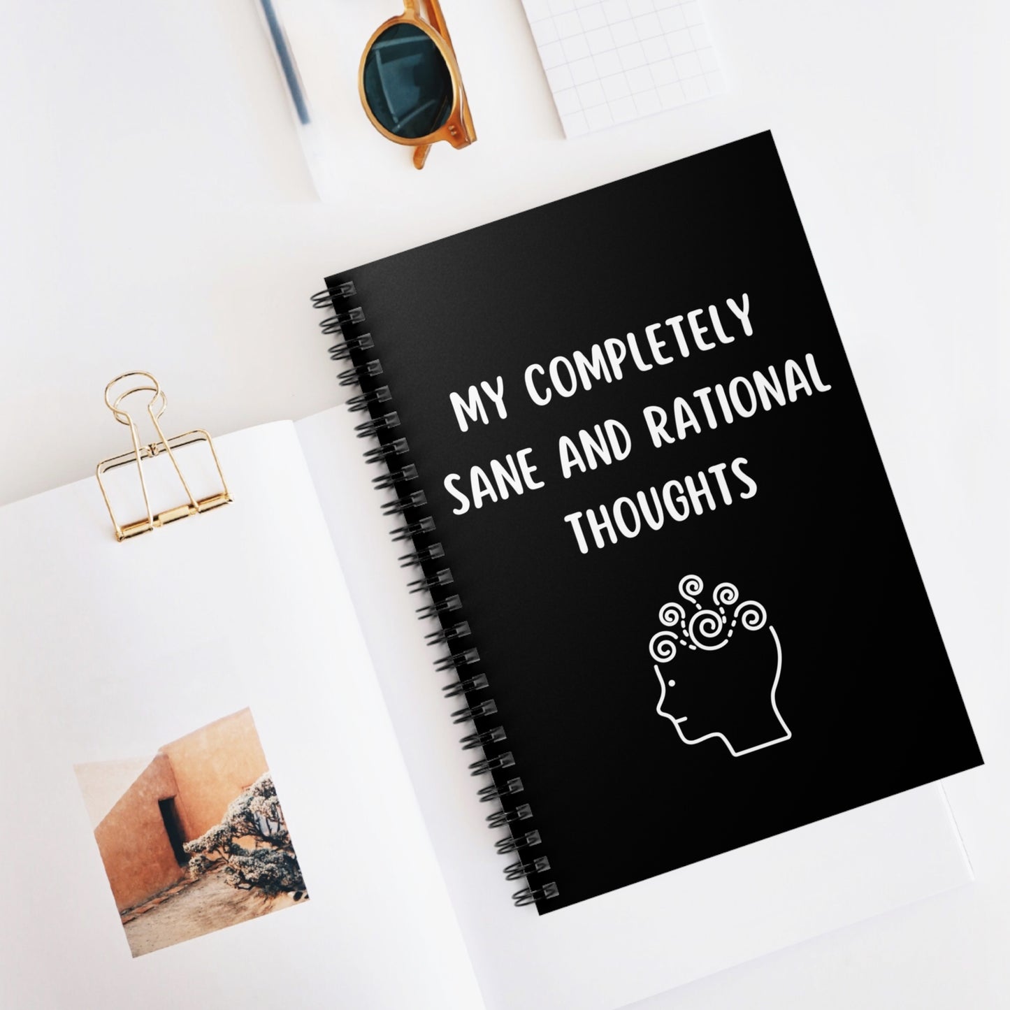 Funny Positive Affirmations Notebook, My Completely Sane & Rational Thoughts Notebook Journal, Coworker Gifts Unisex